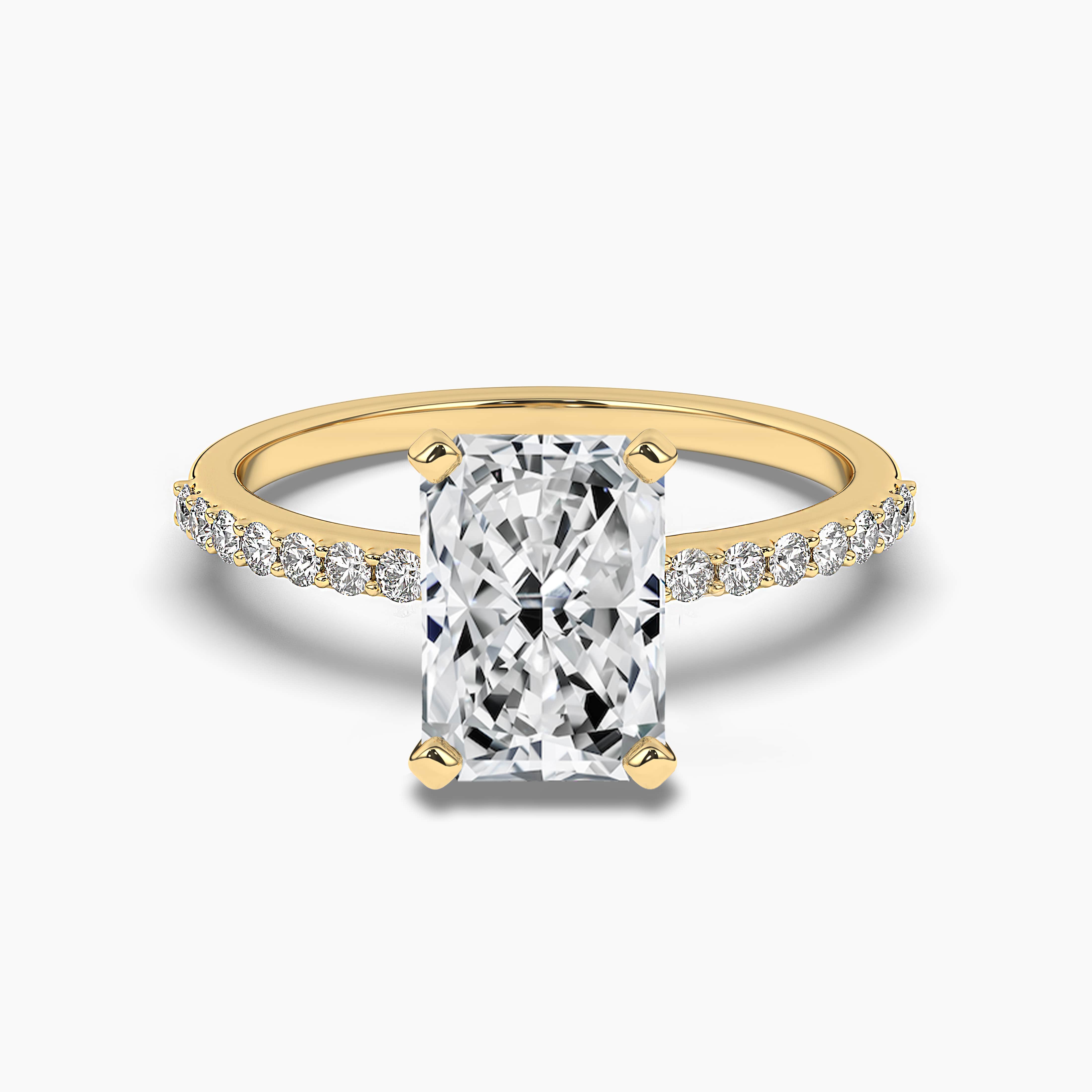 Lab Diamond Radiant Cut Engagement Ring