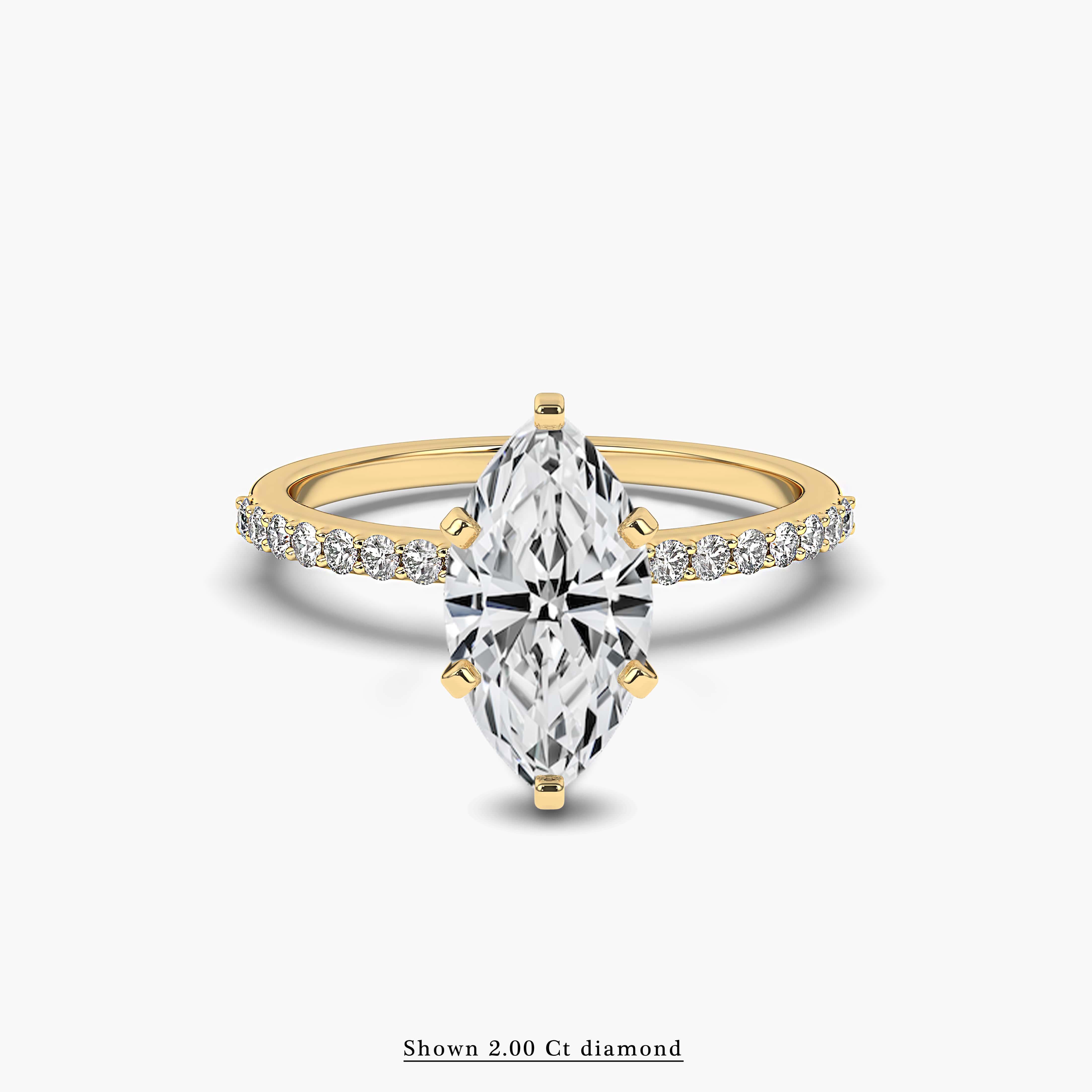 Marquise Cut Solitaire Engagement Ring 