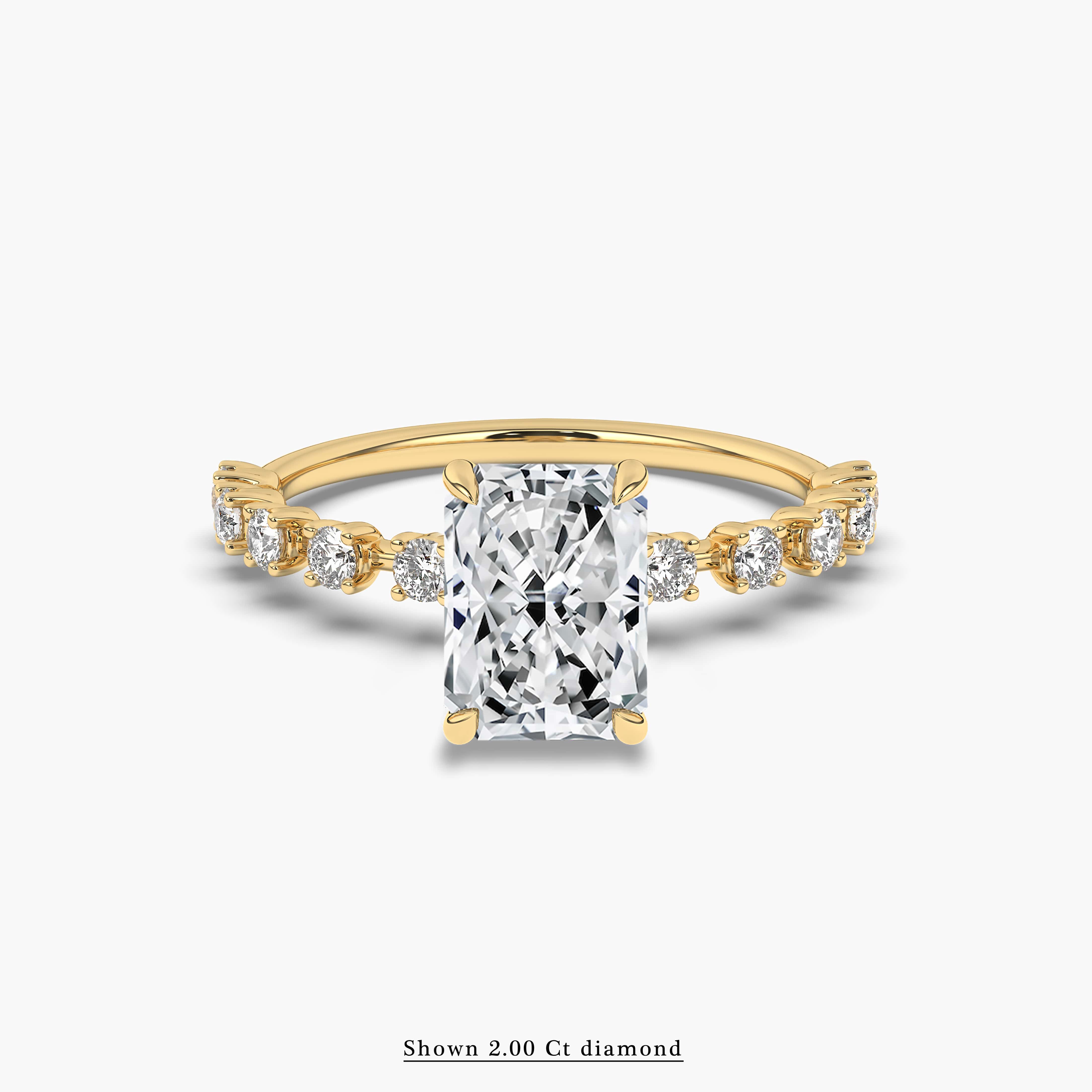 radiant cut engagement rings 