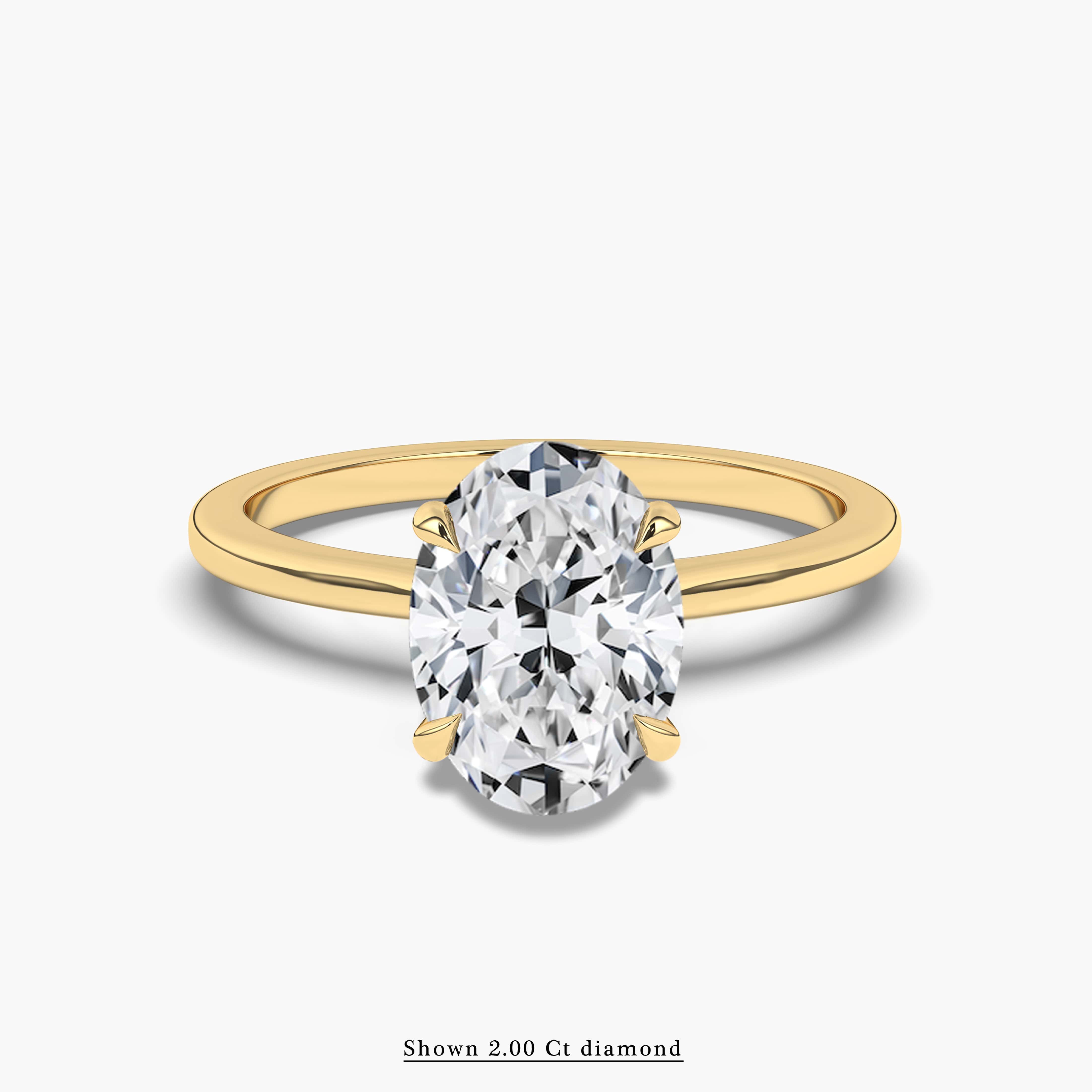 Oval Solitaire Setting Engagement Ring