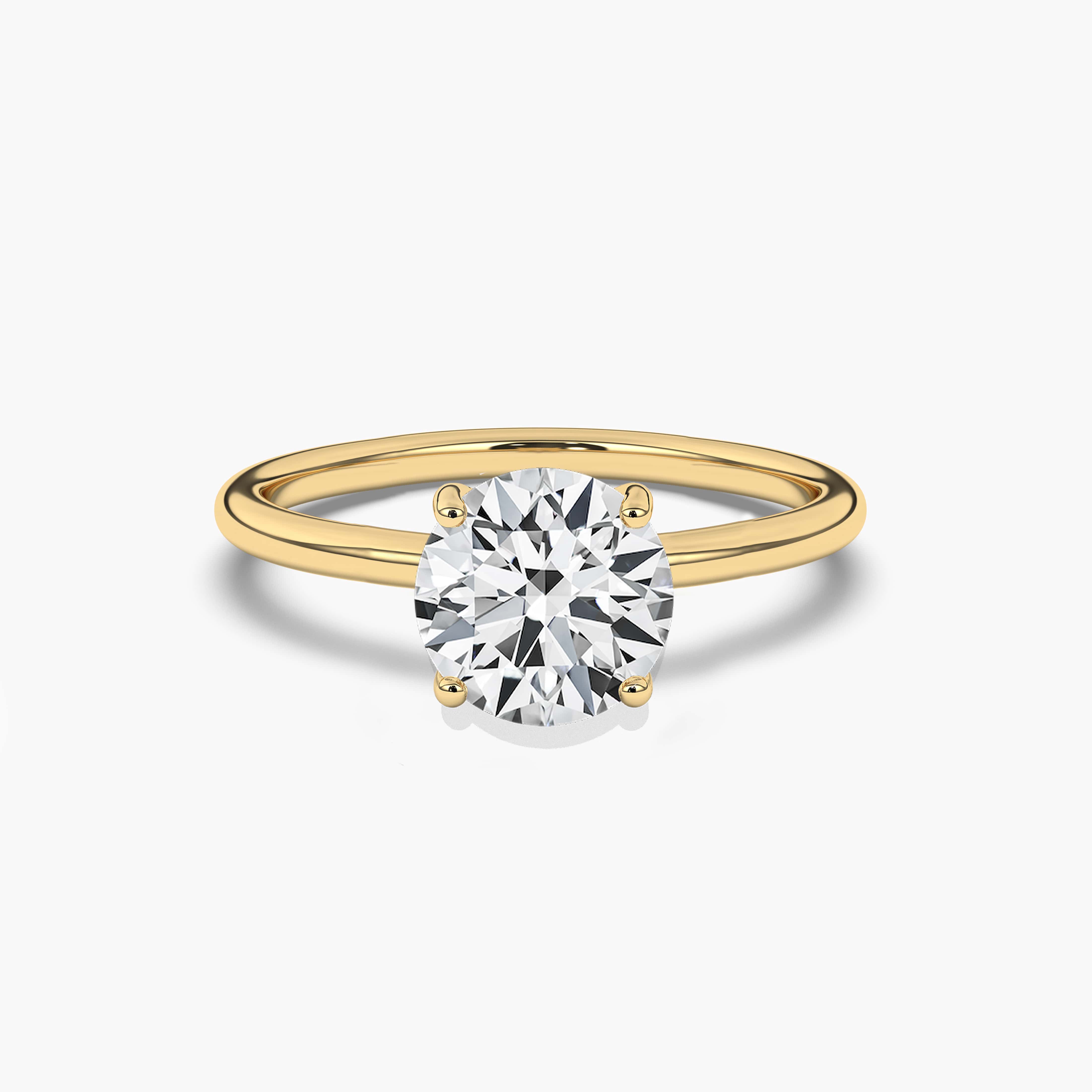 round cut solitaire ring