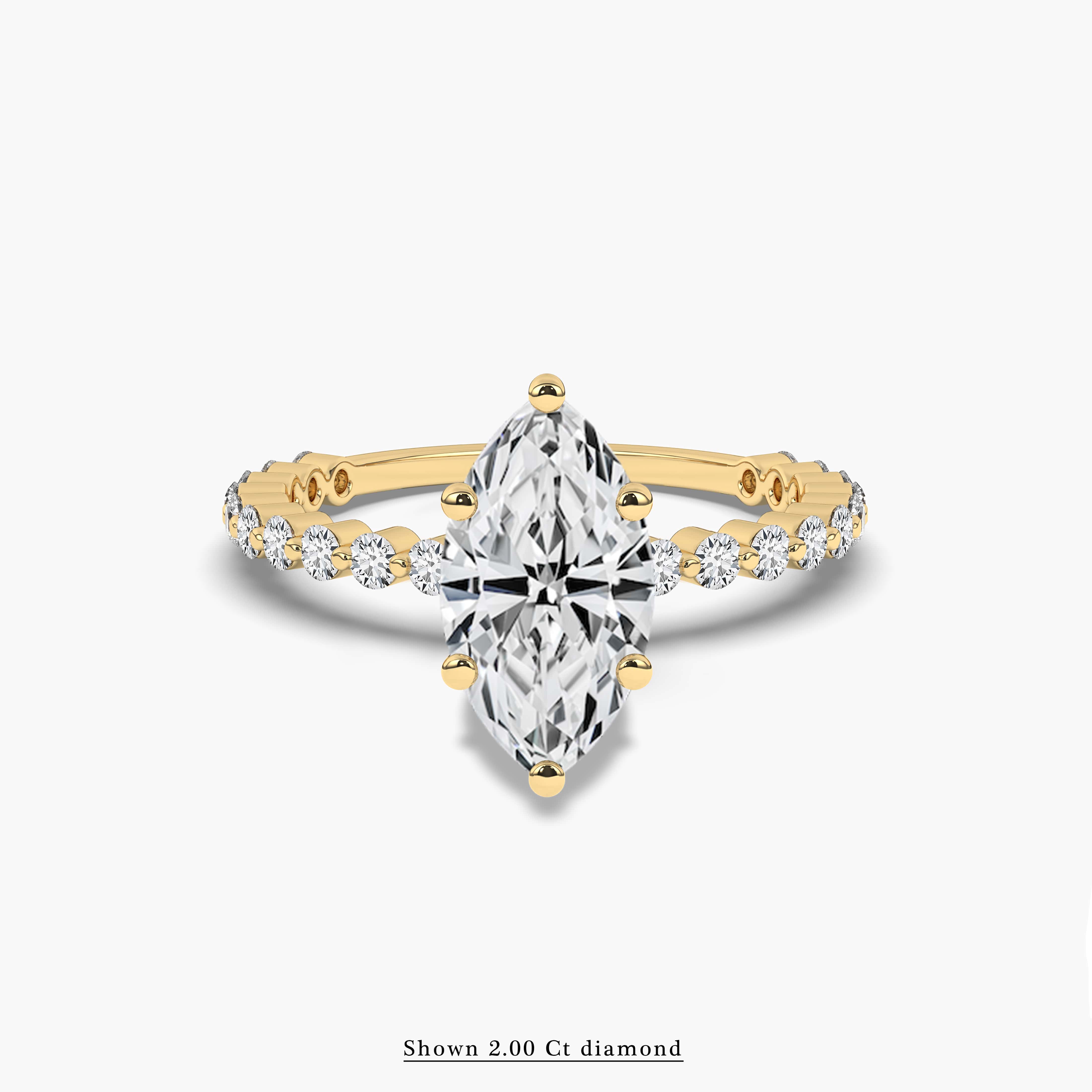 Classic Marquise Pave Engagement Ring