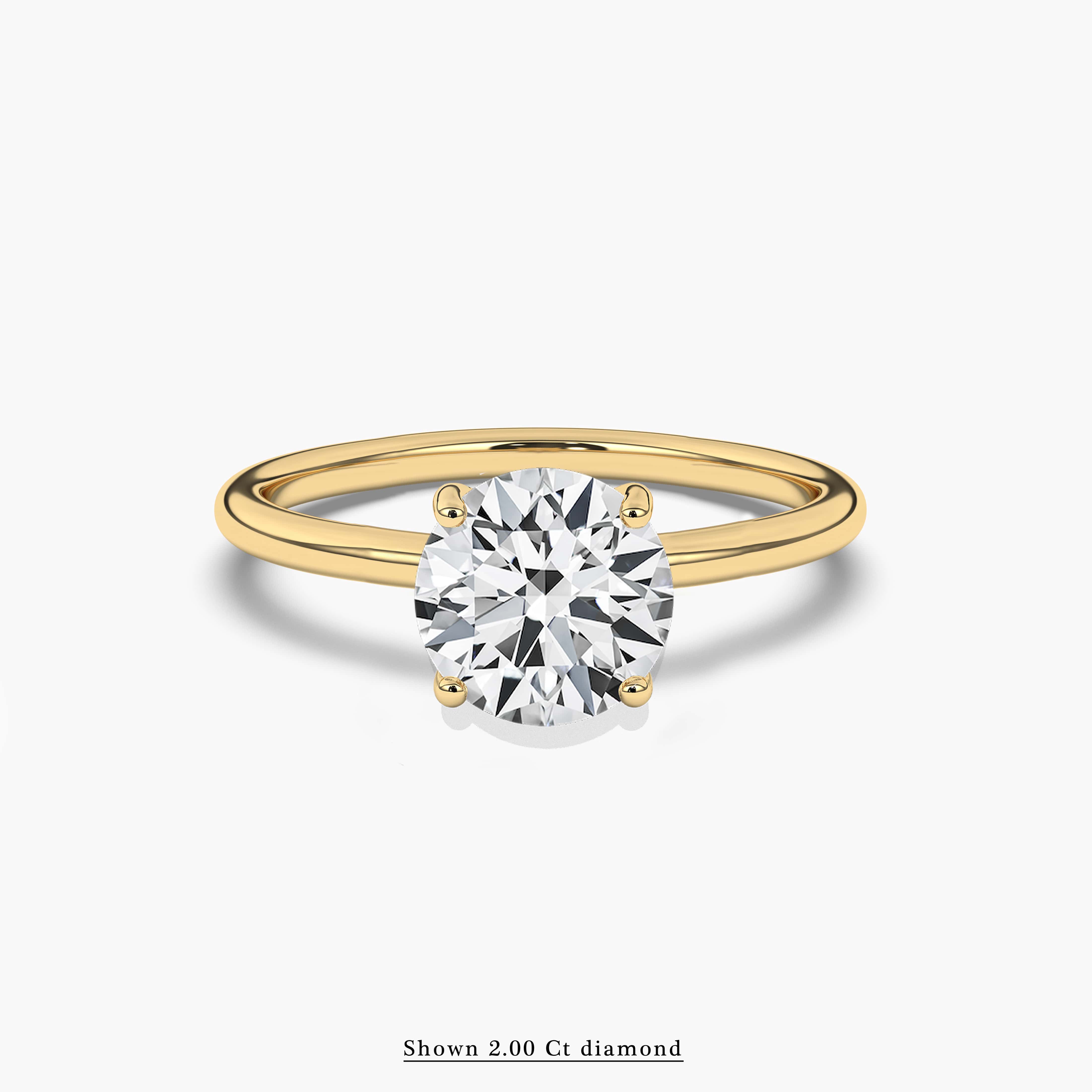 round cut solitaire ring