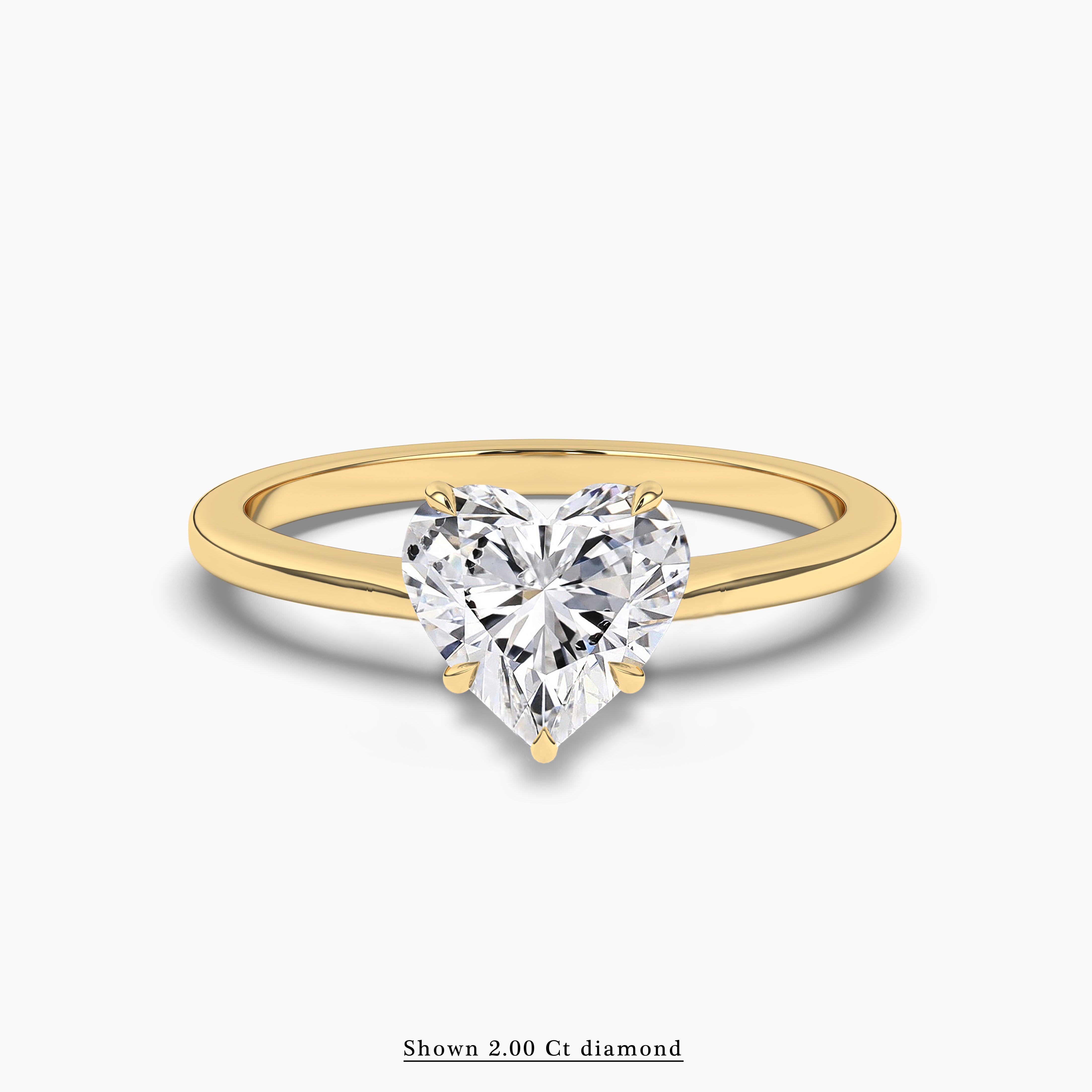 Heart Cut Diamond Ring Yellow Gold
