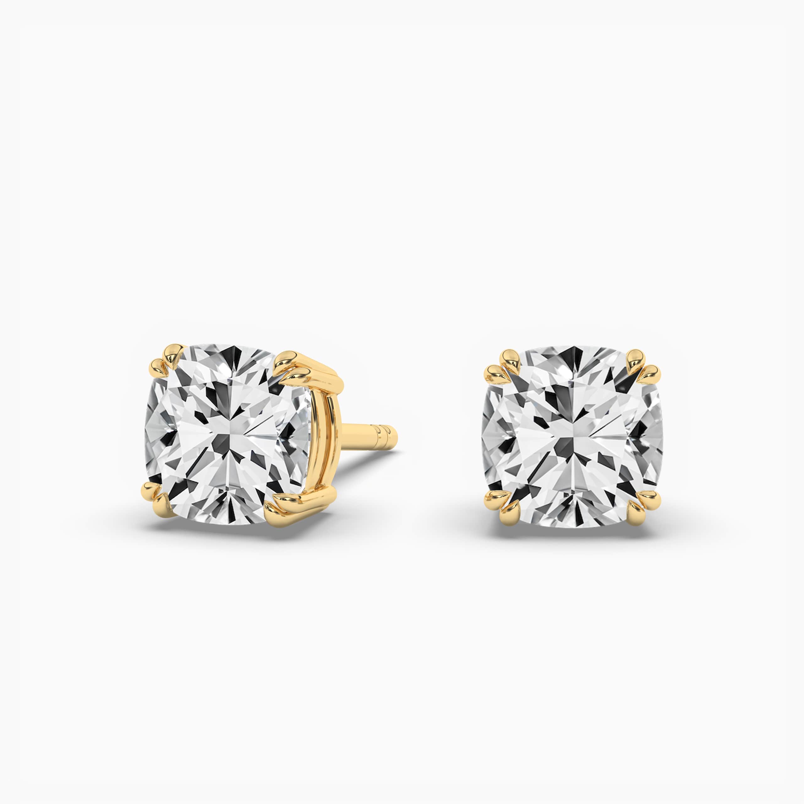 Cushion Diamond Solitaire Earring