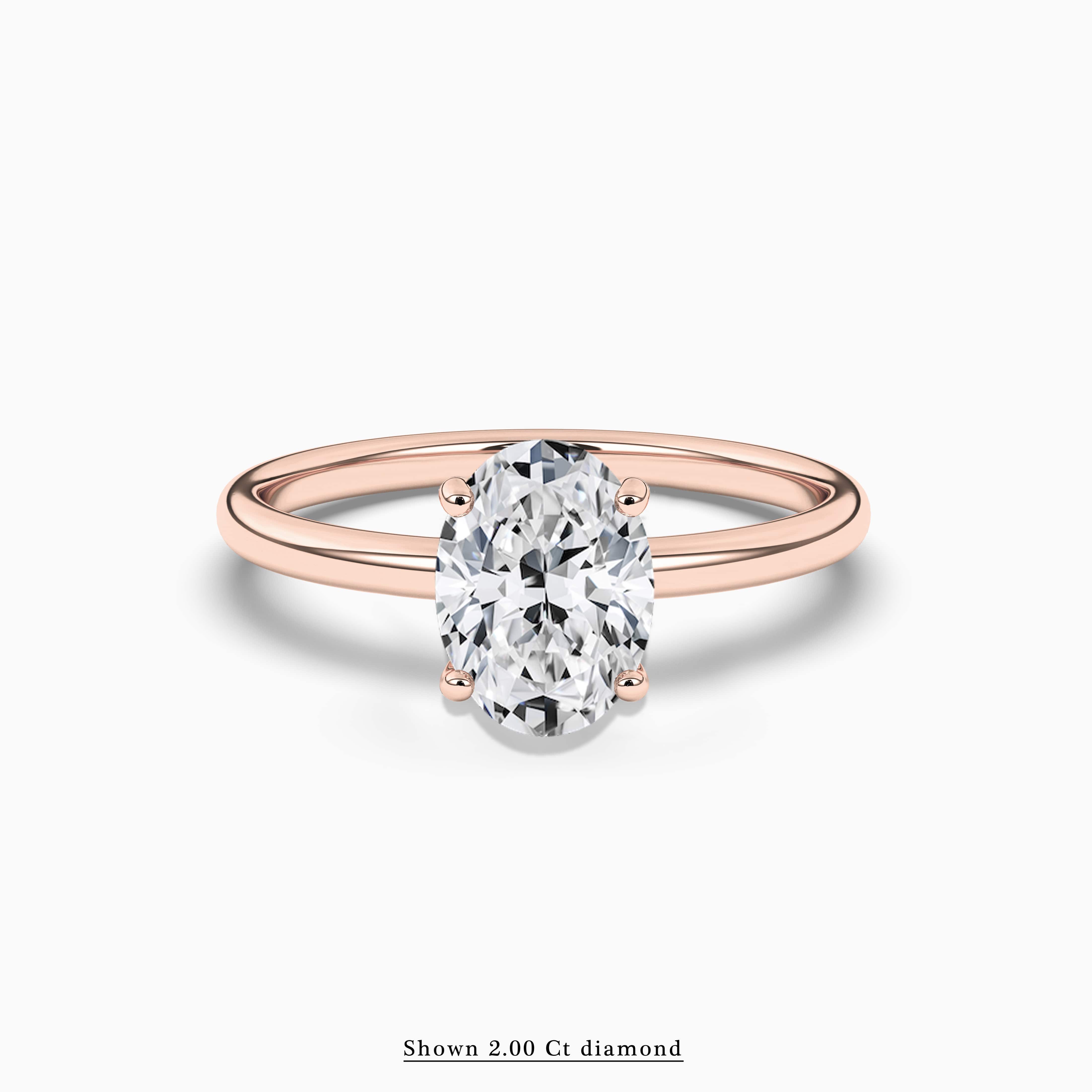 2.00 ct oval shape solitaire engagement ring