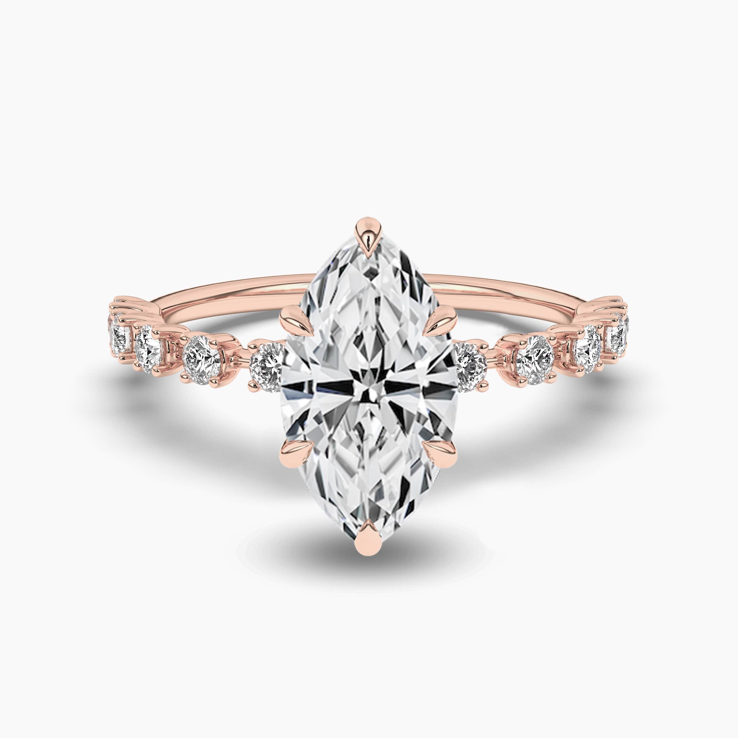 2.00ct rose gold marquise engagement ring