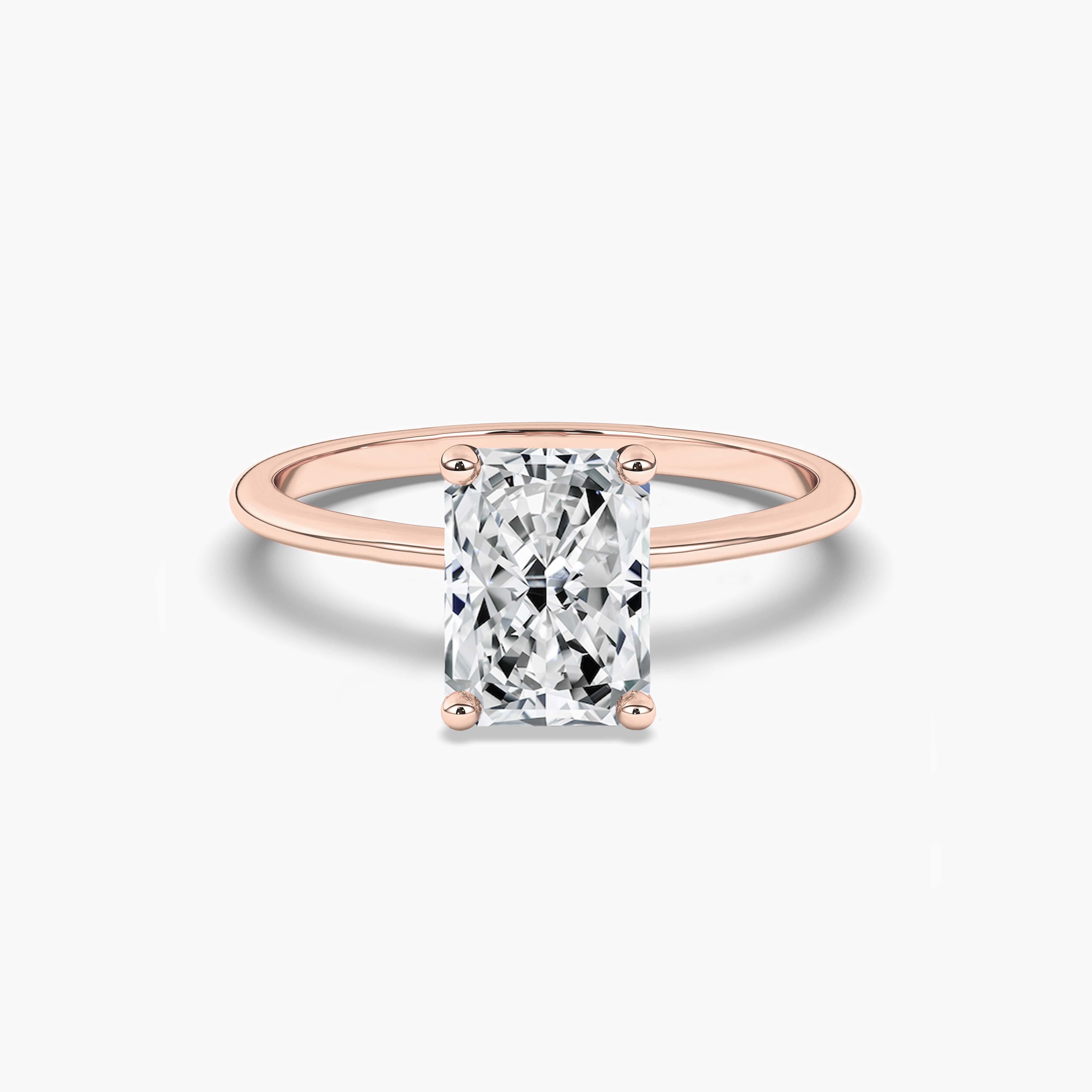 solitaire radiant engagement ring
