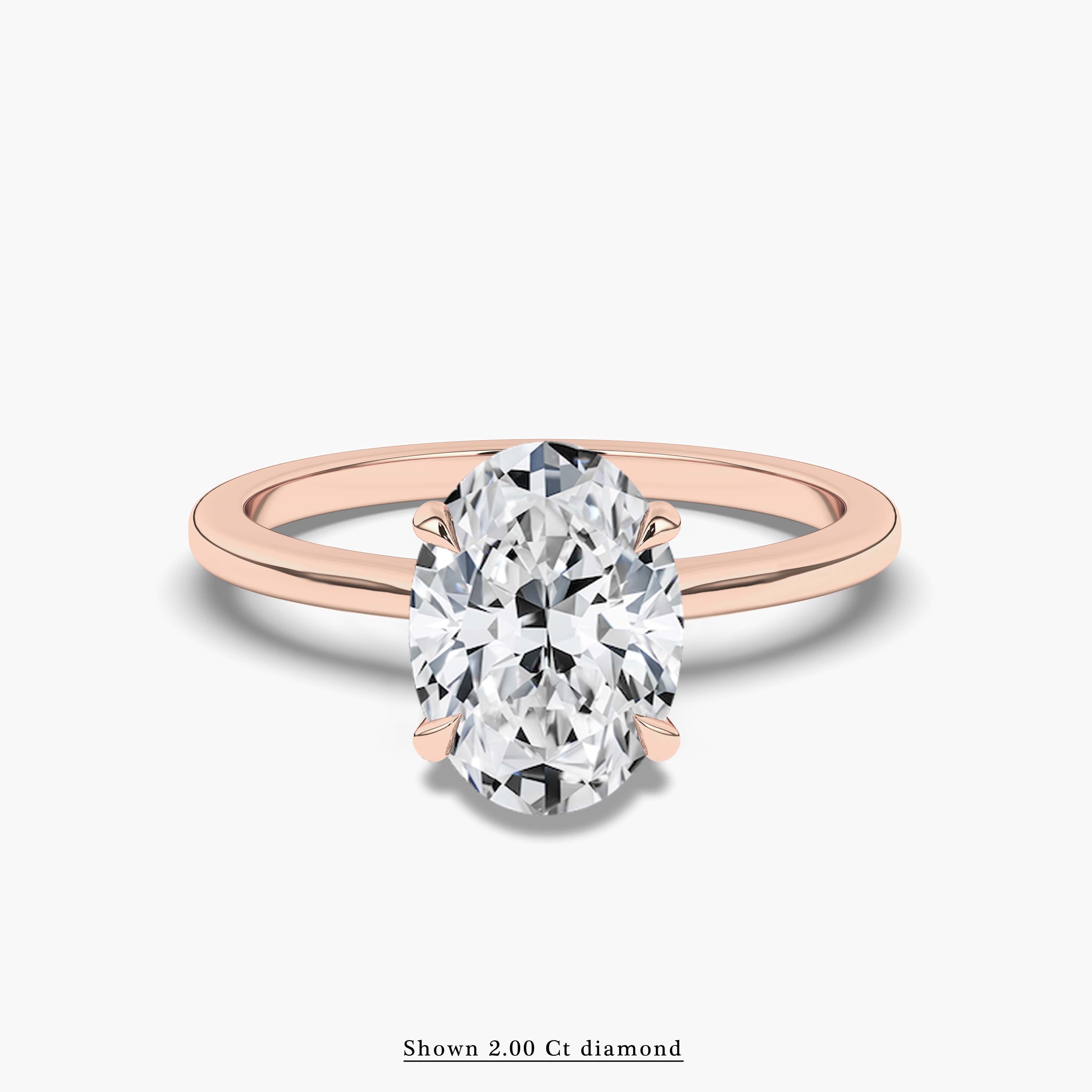 Oval Solitaire Cathedral Engagement Ring
