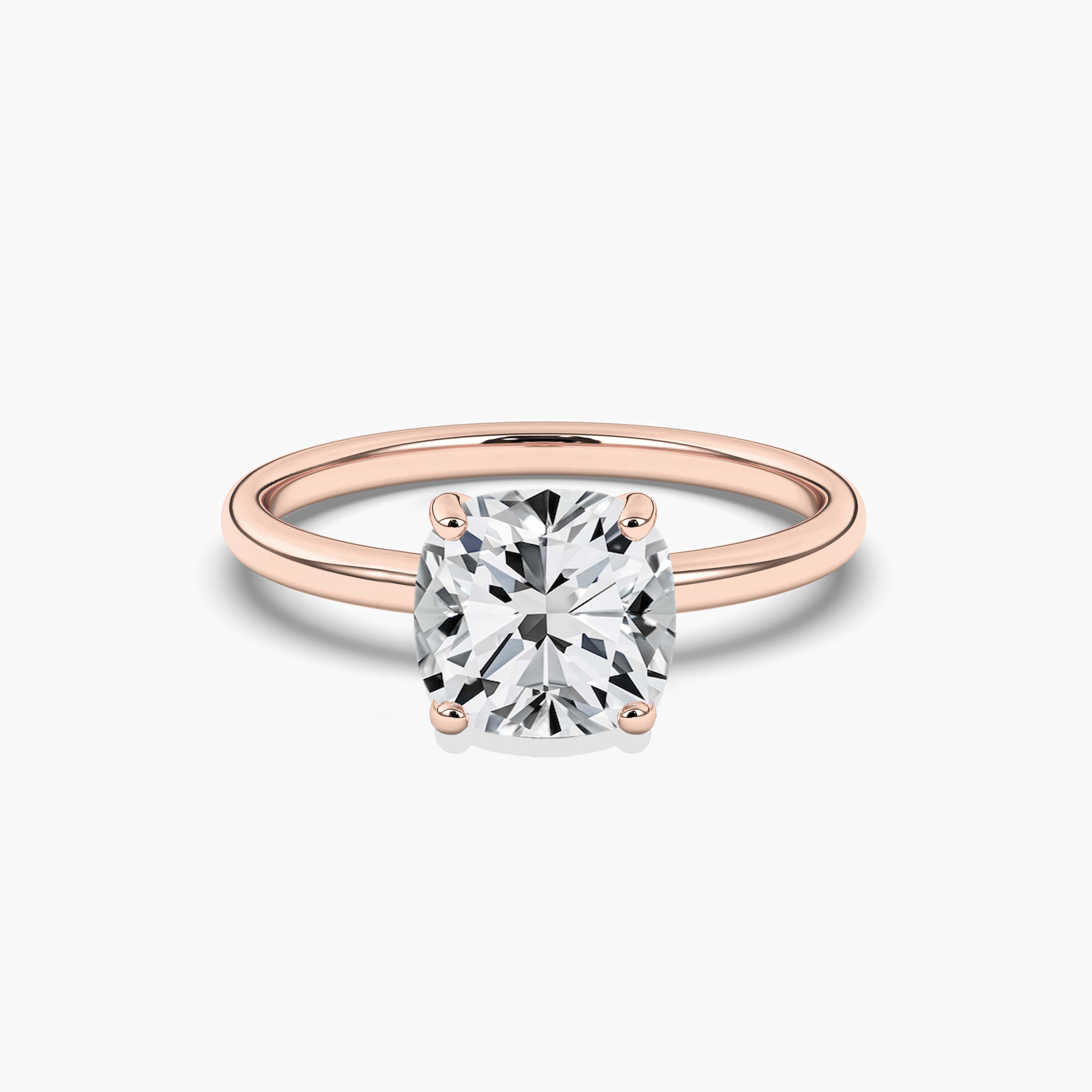 2.00ct cushion cut solitaire engagement ring
