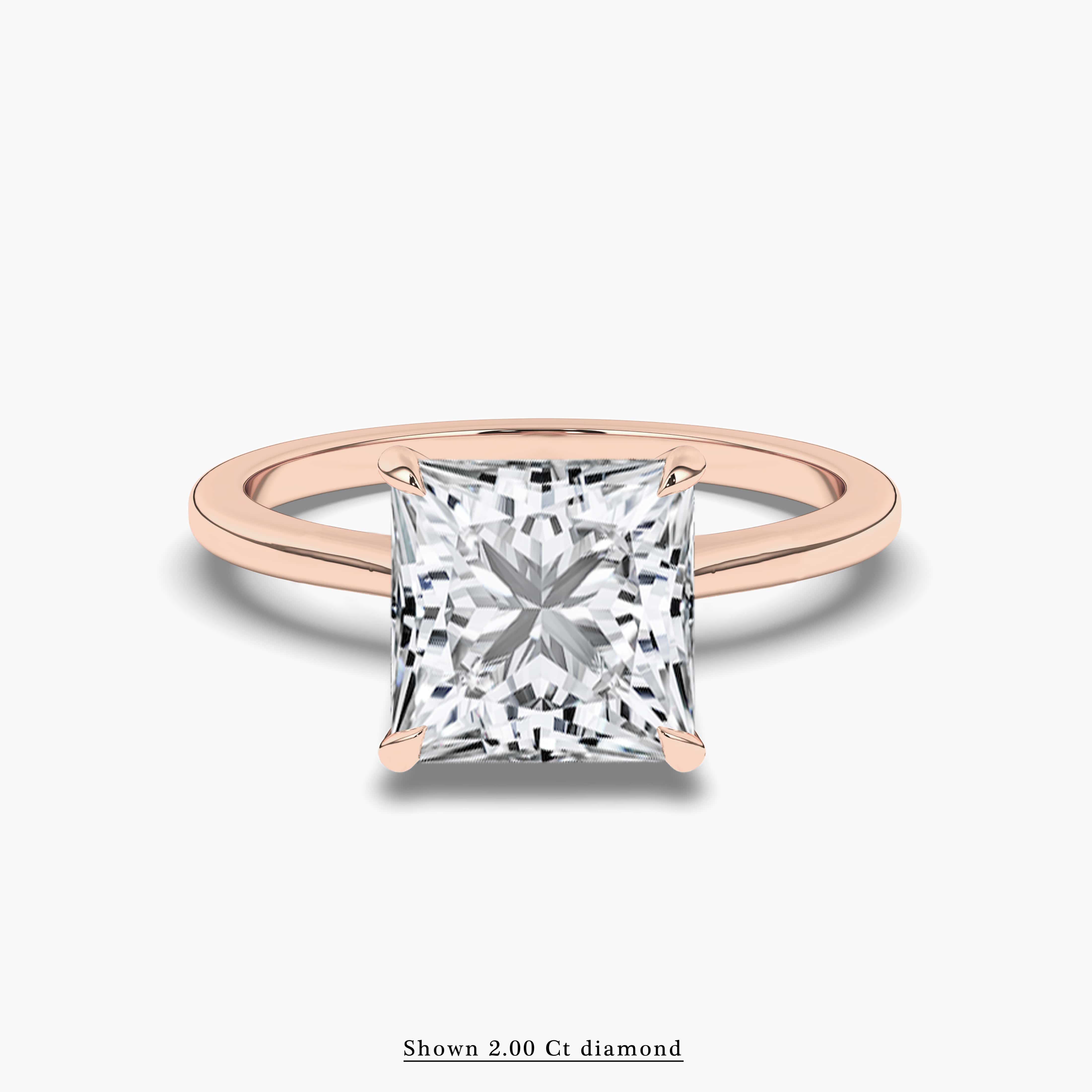 Princess Cut Cathedral Engagement Ring