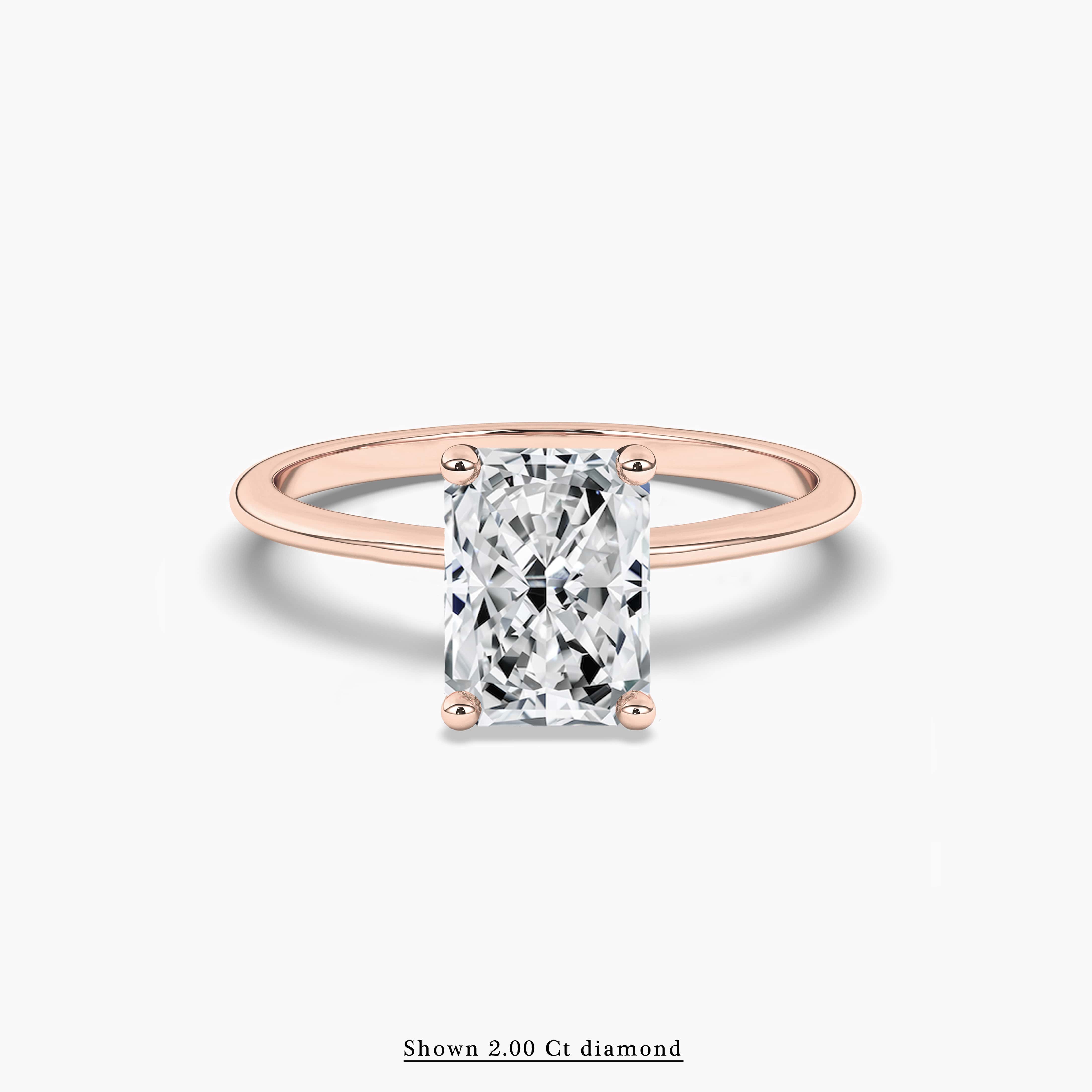 solitaire radiant engagement ring