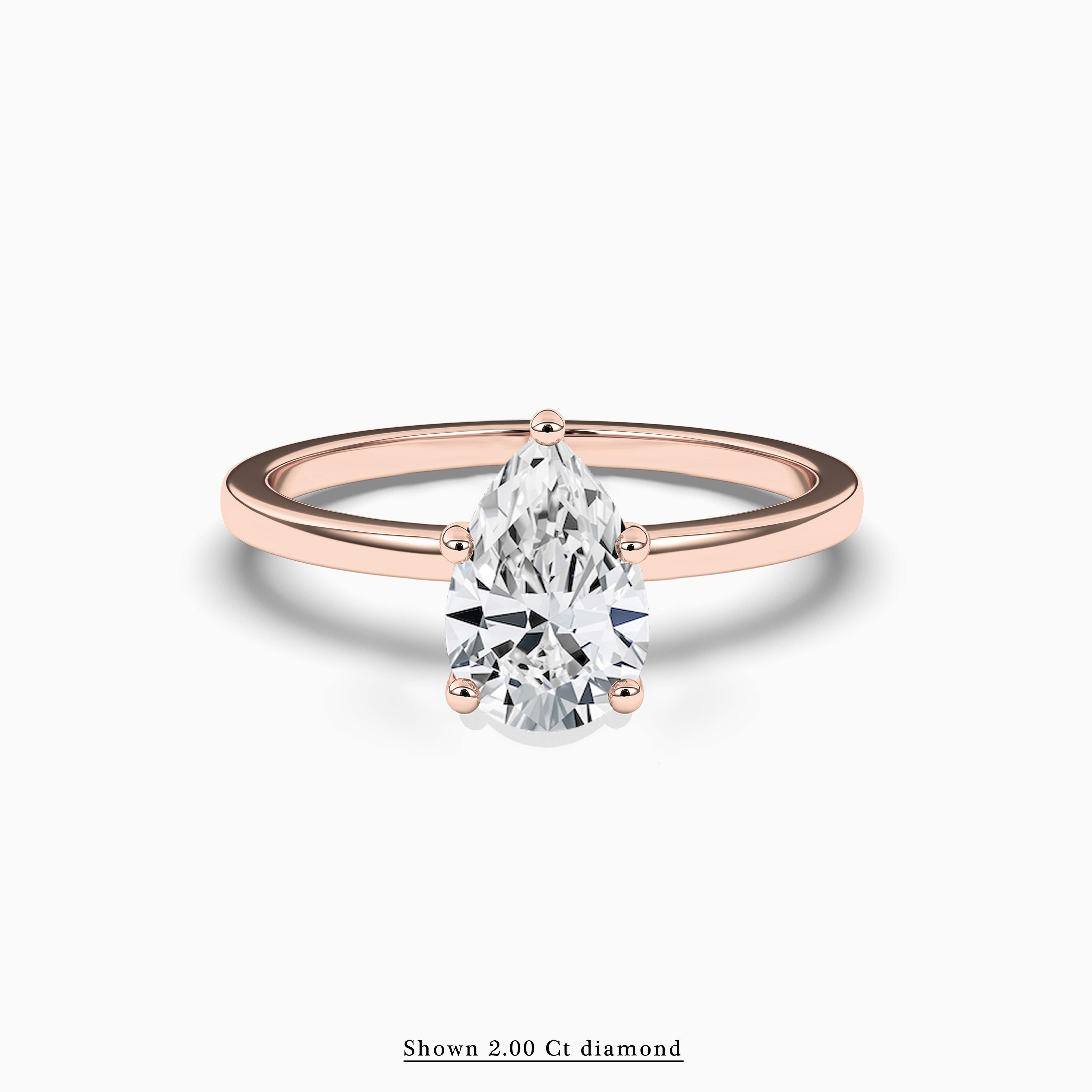 2ct pear shaped engagement ring