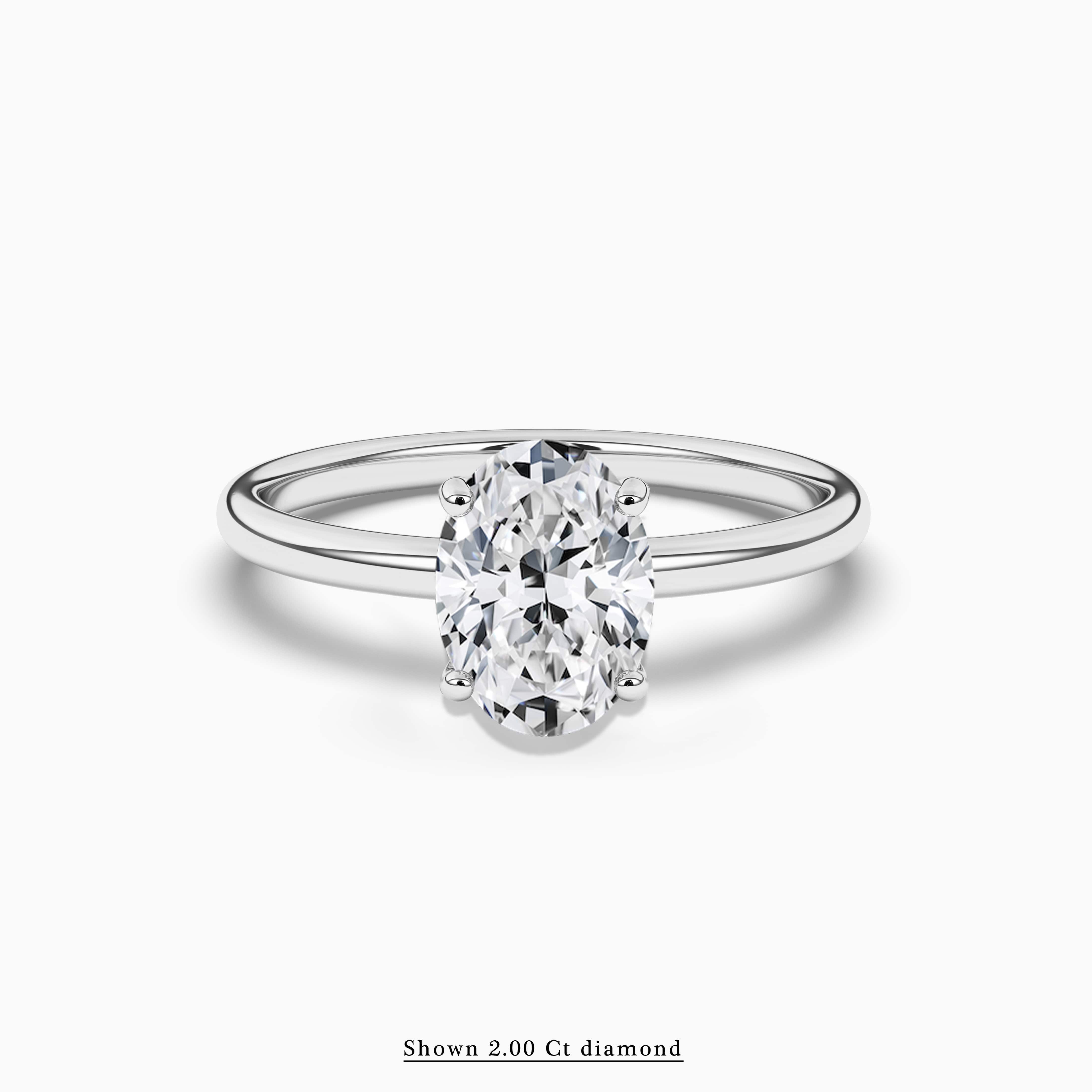 white gold 2.00 ct solitaire engagement ring