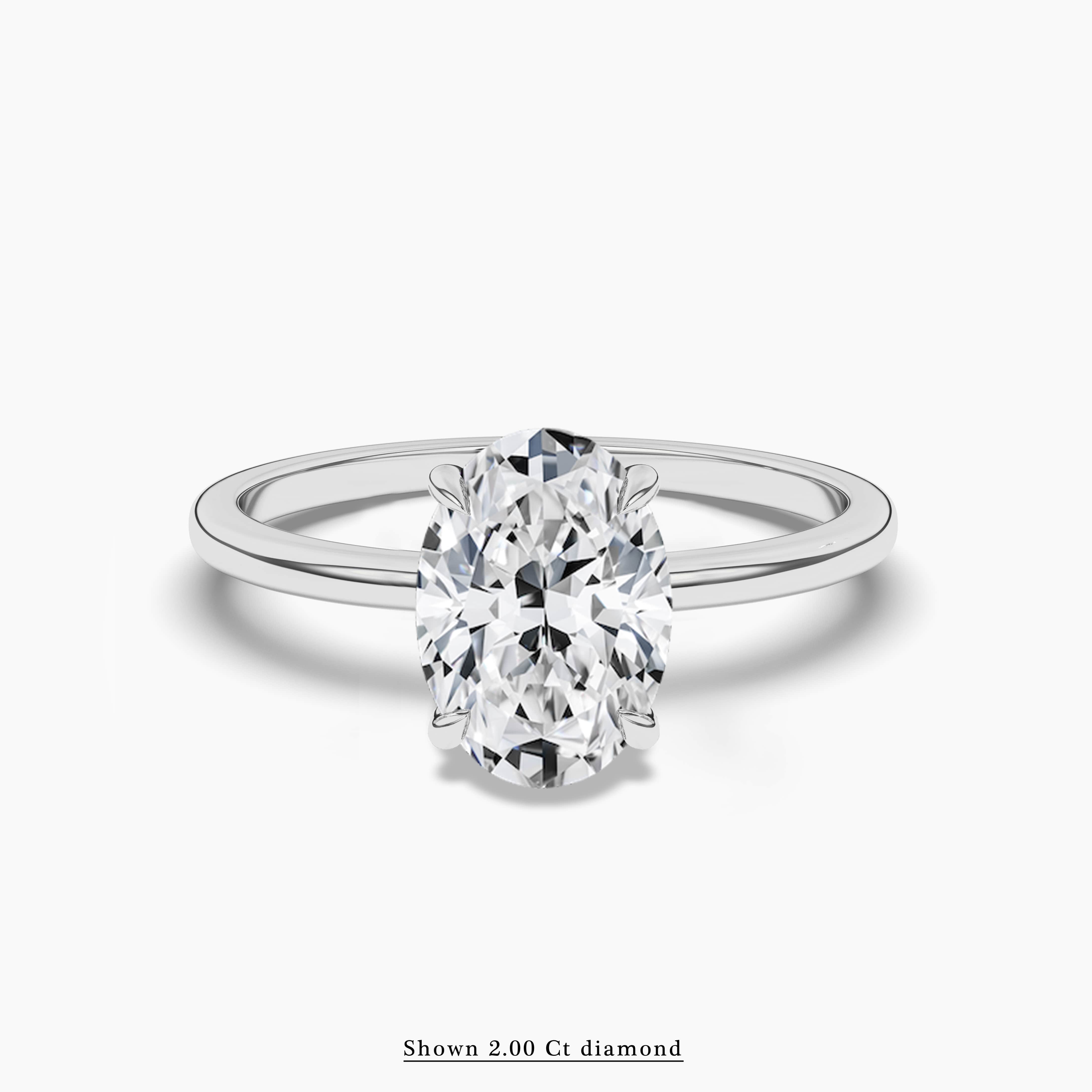 2.00 ct hidden halo diamond engagement ring