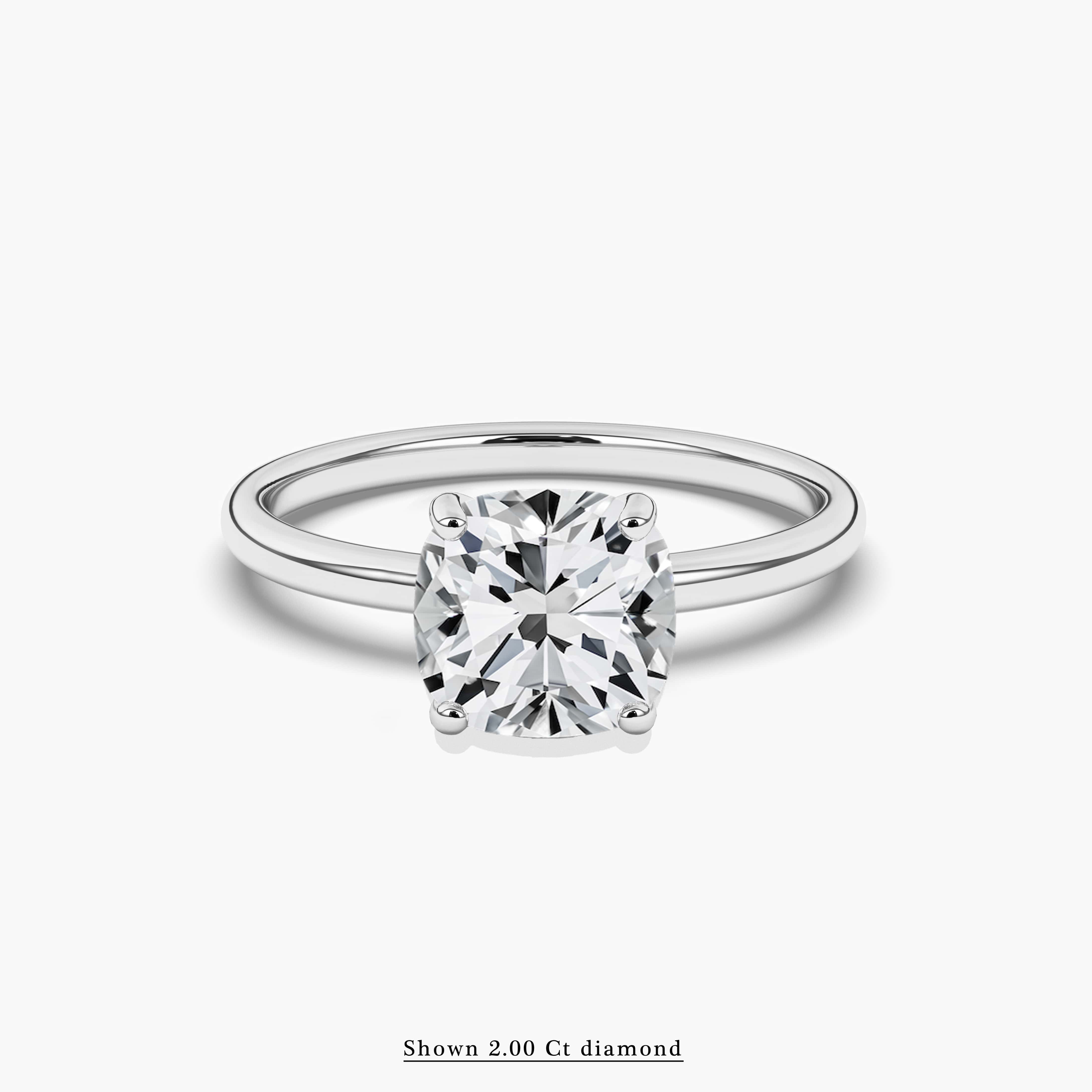 2.00carat engagement ring in white gold