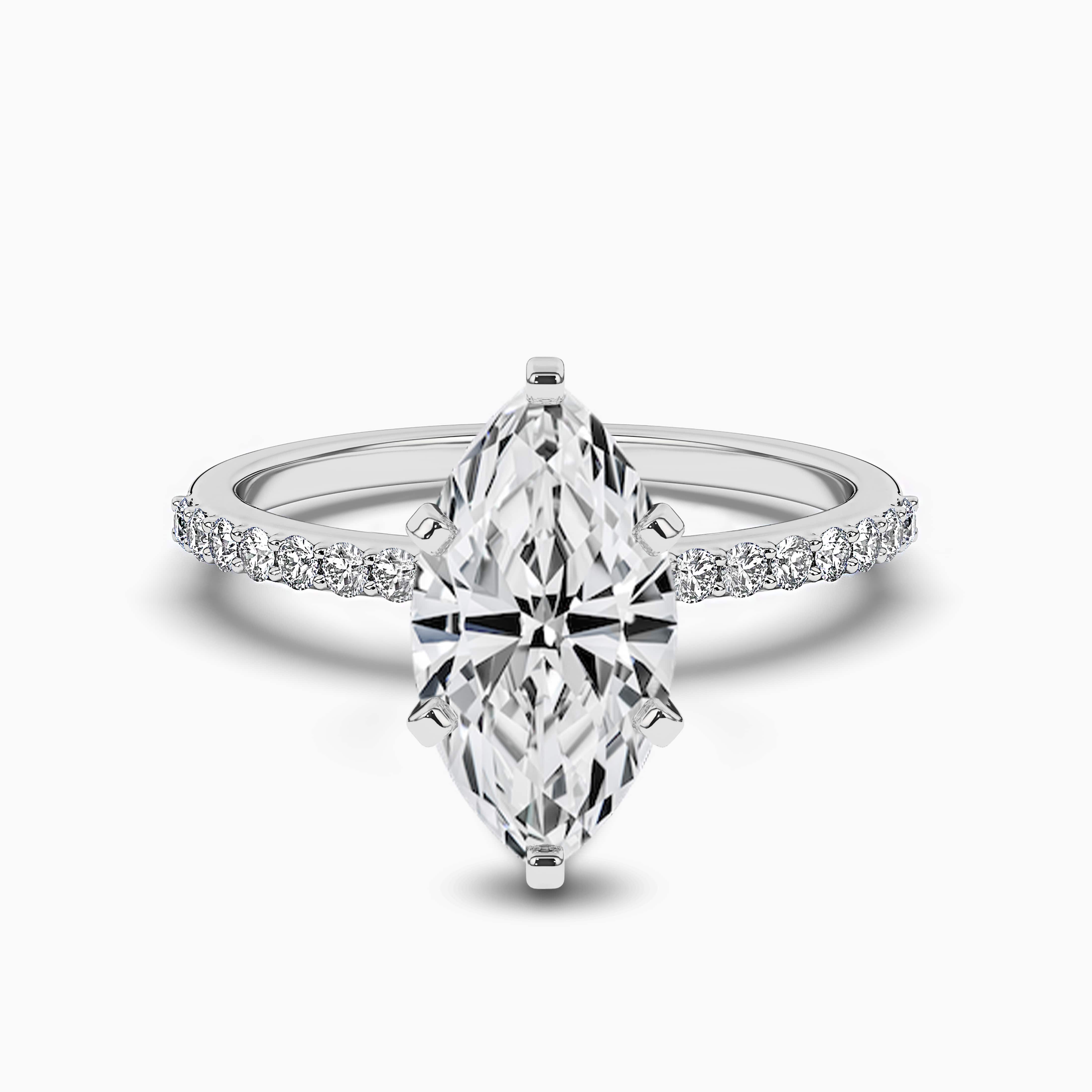 White Gold Marquise Engagement Ring
