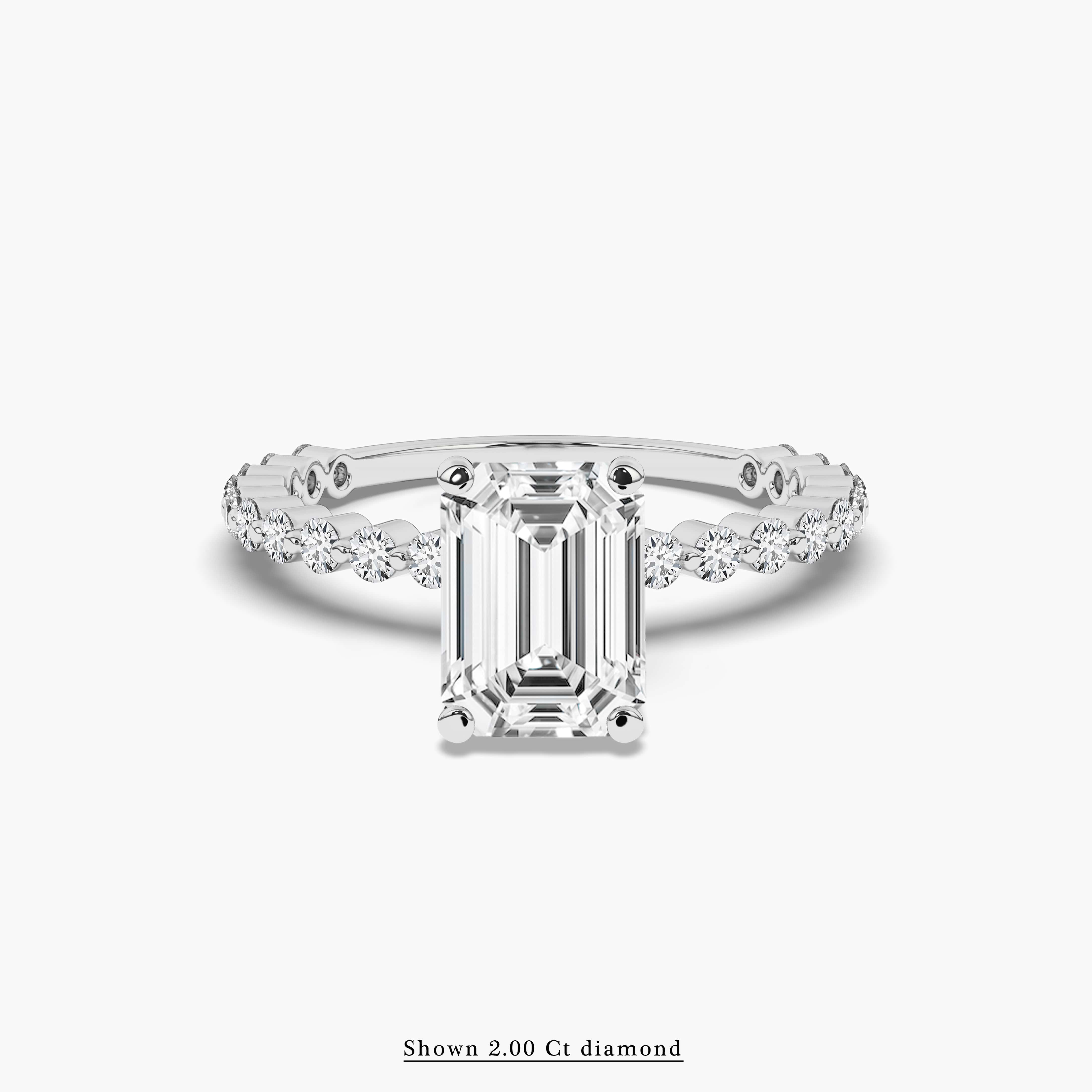 Emerald Cut Natural Diamond Natural Diamond Engagement Ring