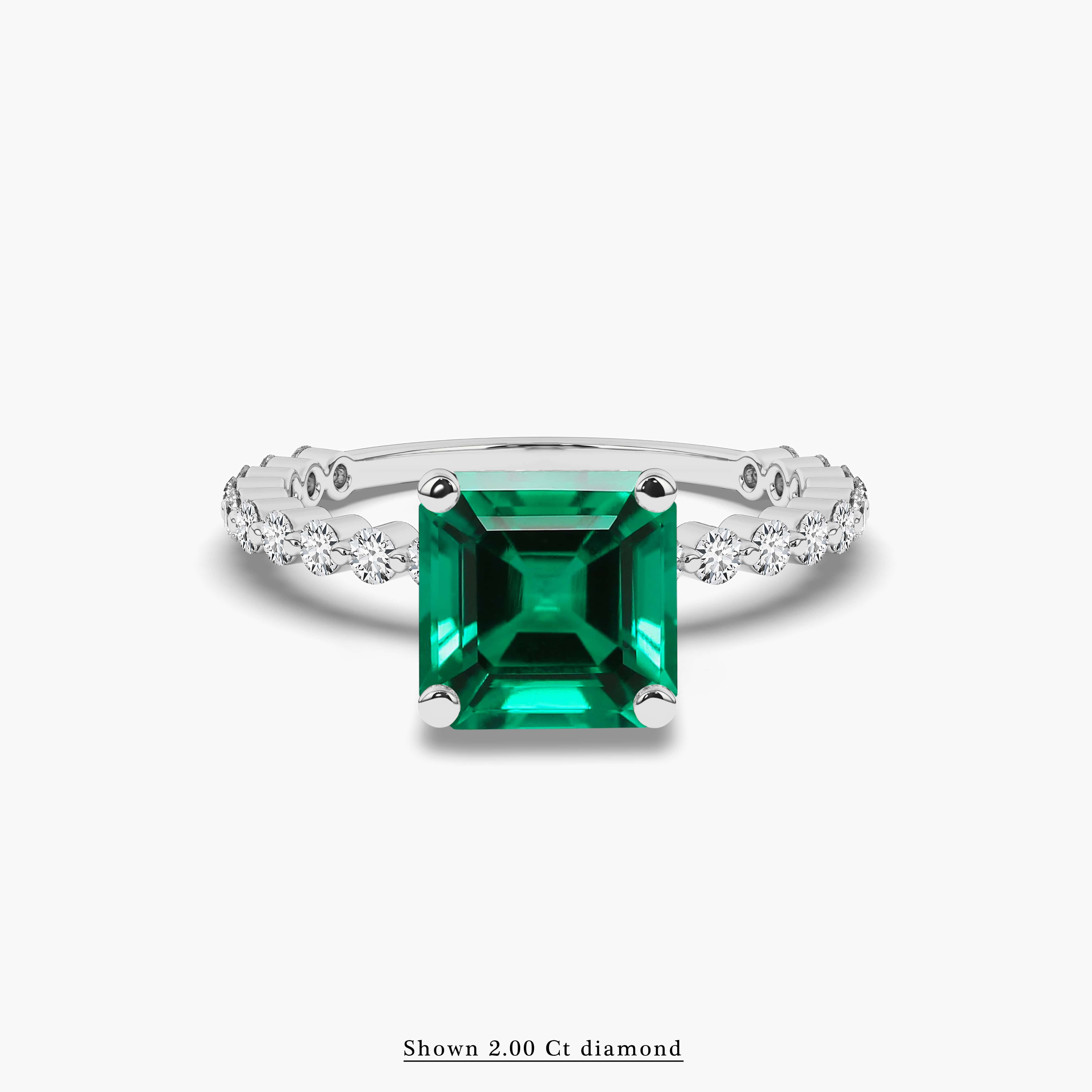 White Gold Emerald Ring