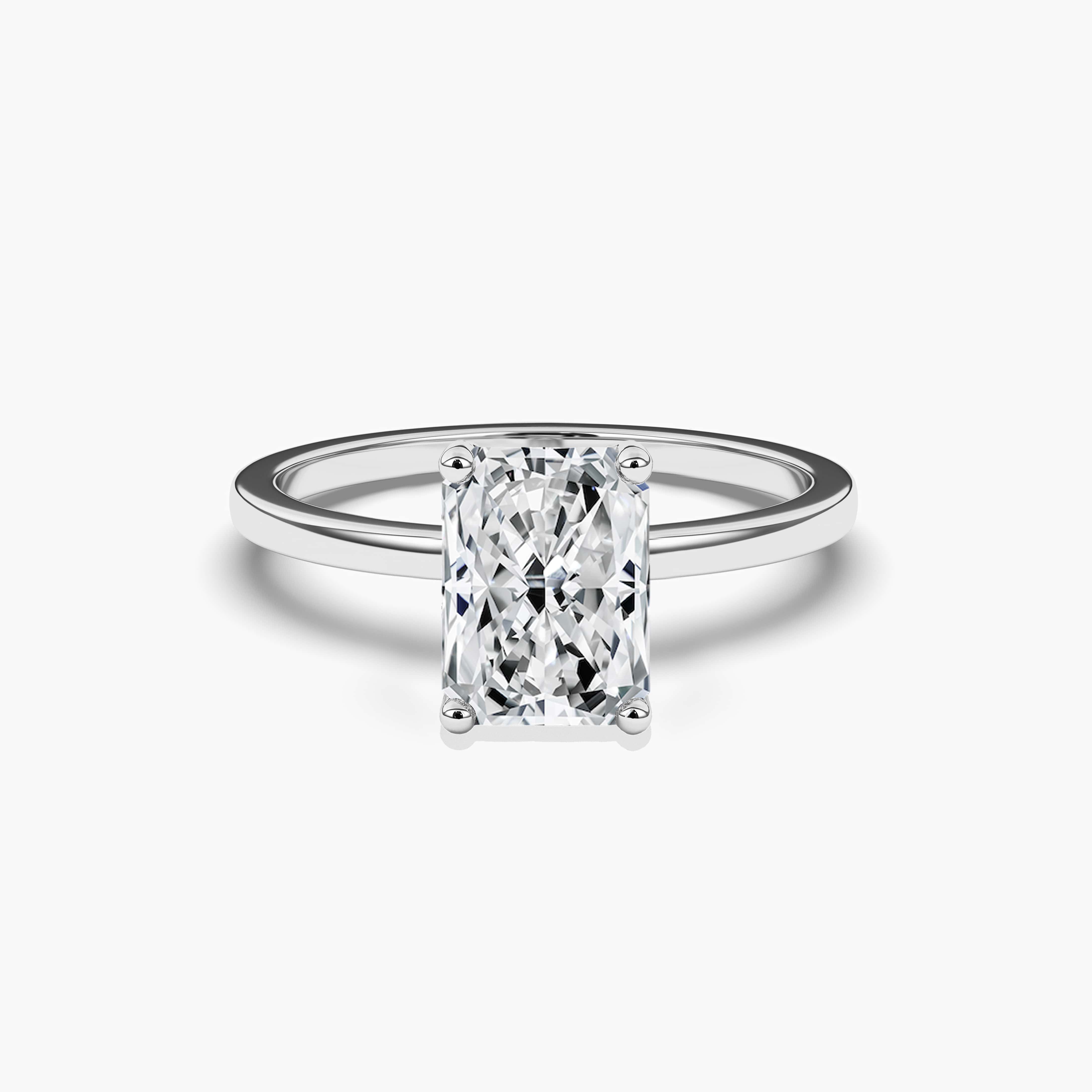 radiant cut engagement rings gold band
