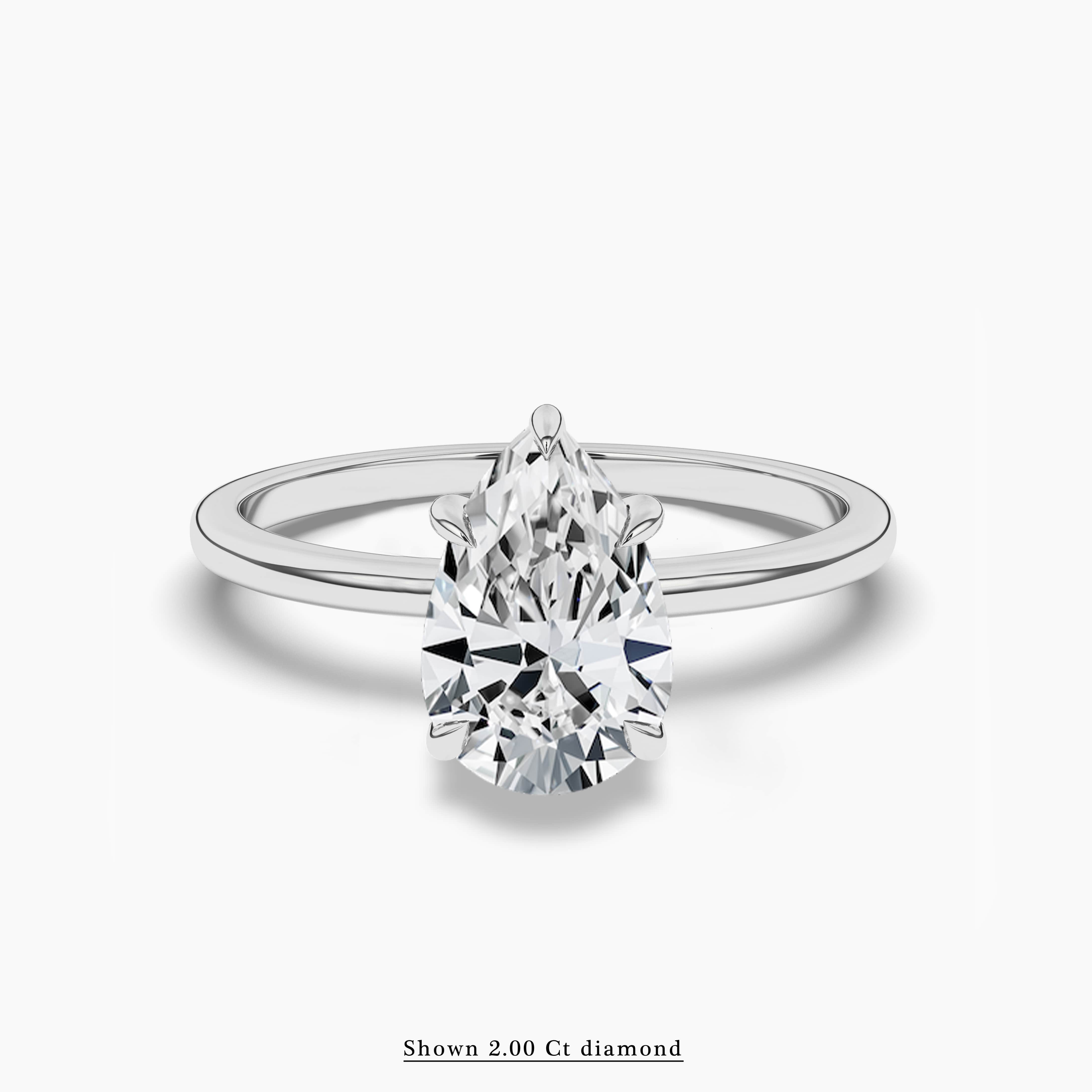 2.00 ct white gold diamond engagement ring