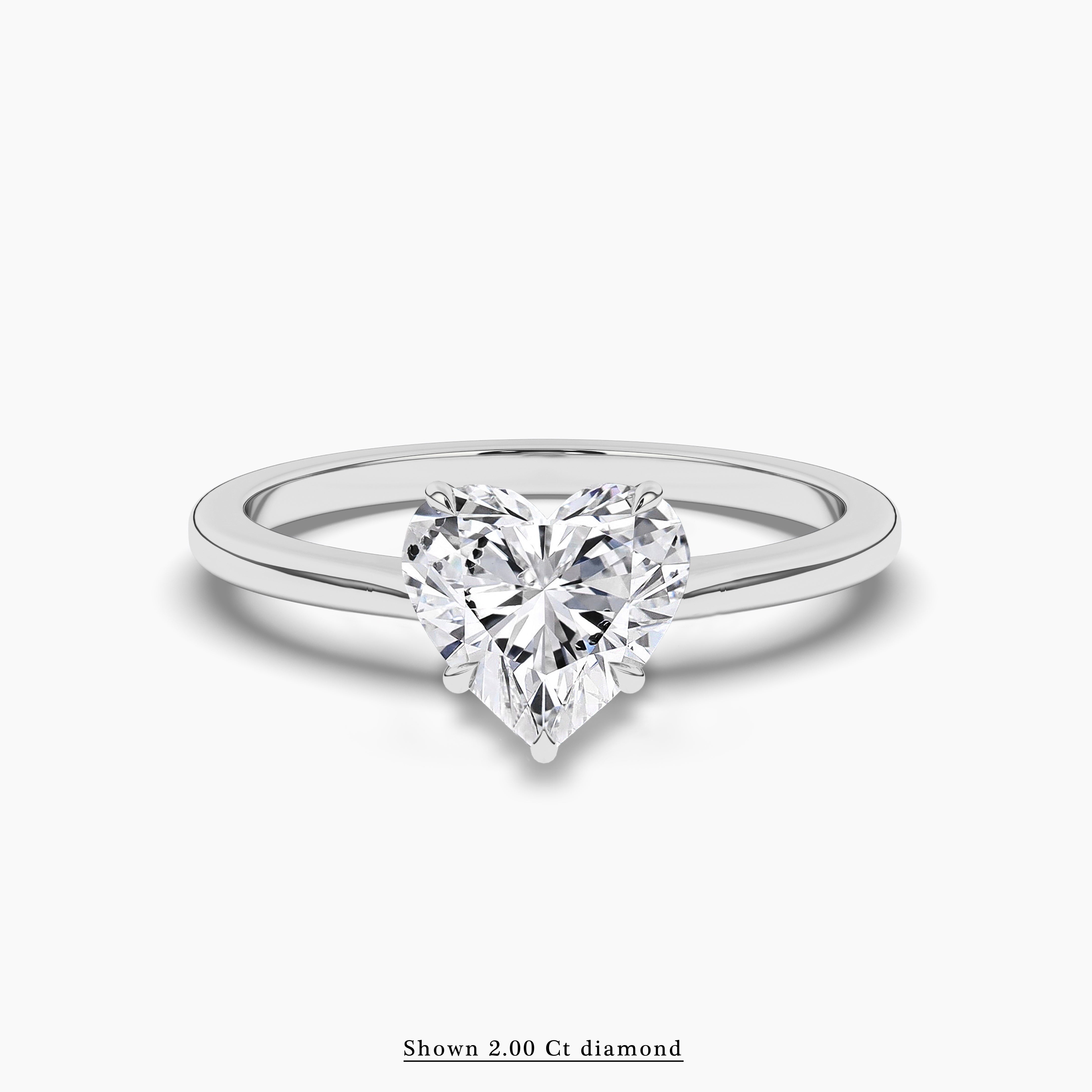 Heart cut Diamond Engagement Ring White Gold