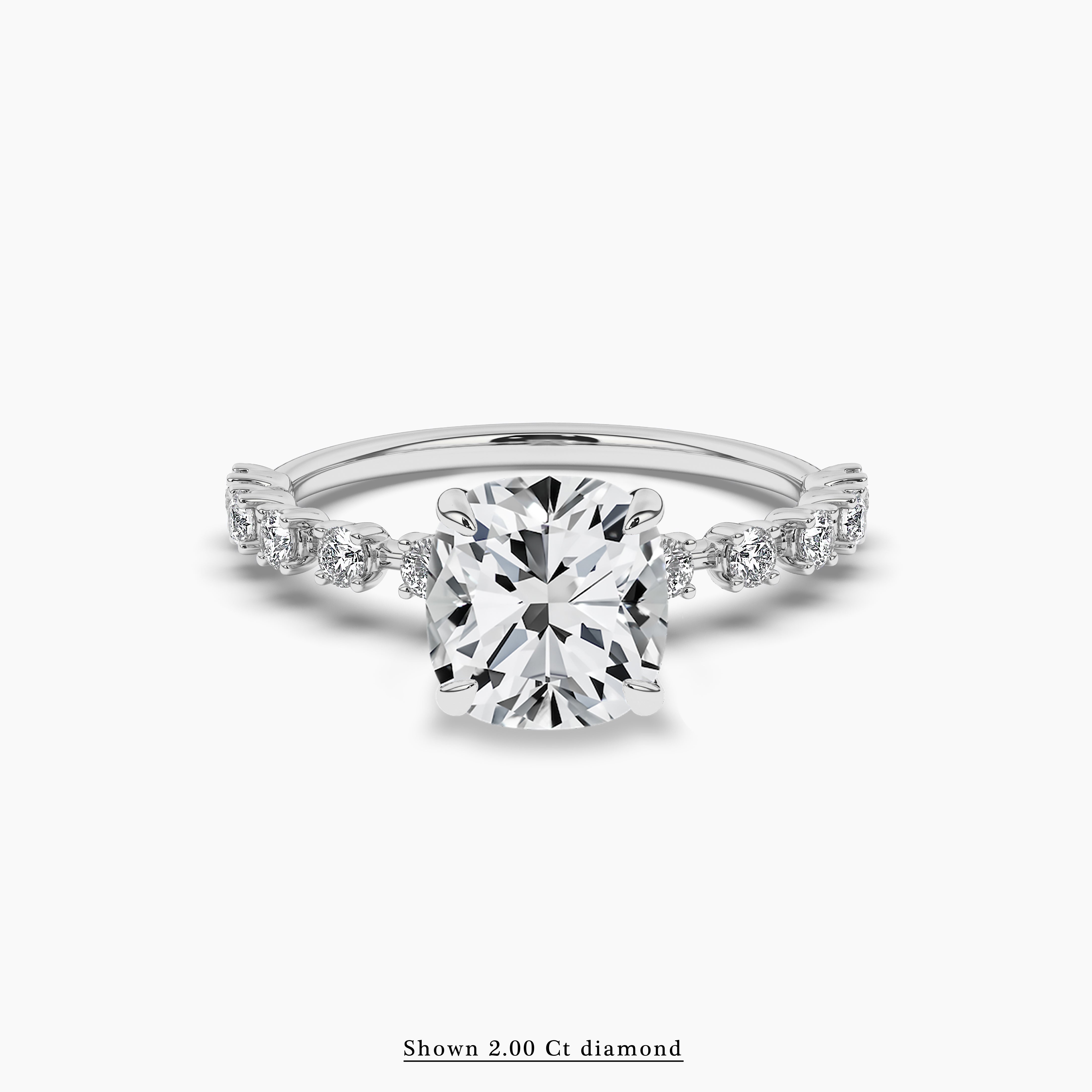Side Accents Engagement Ring