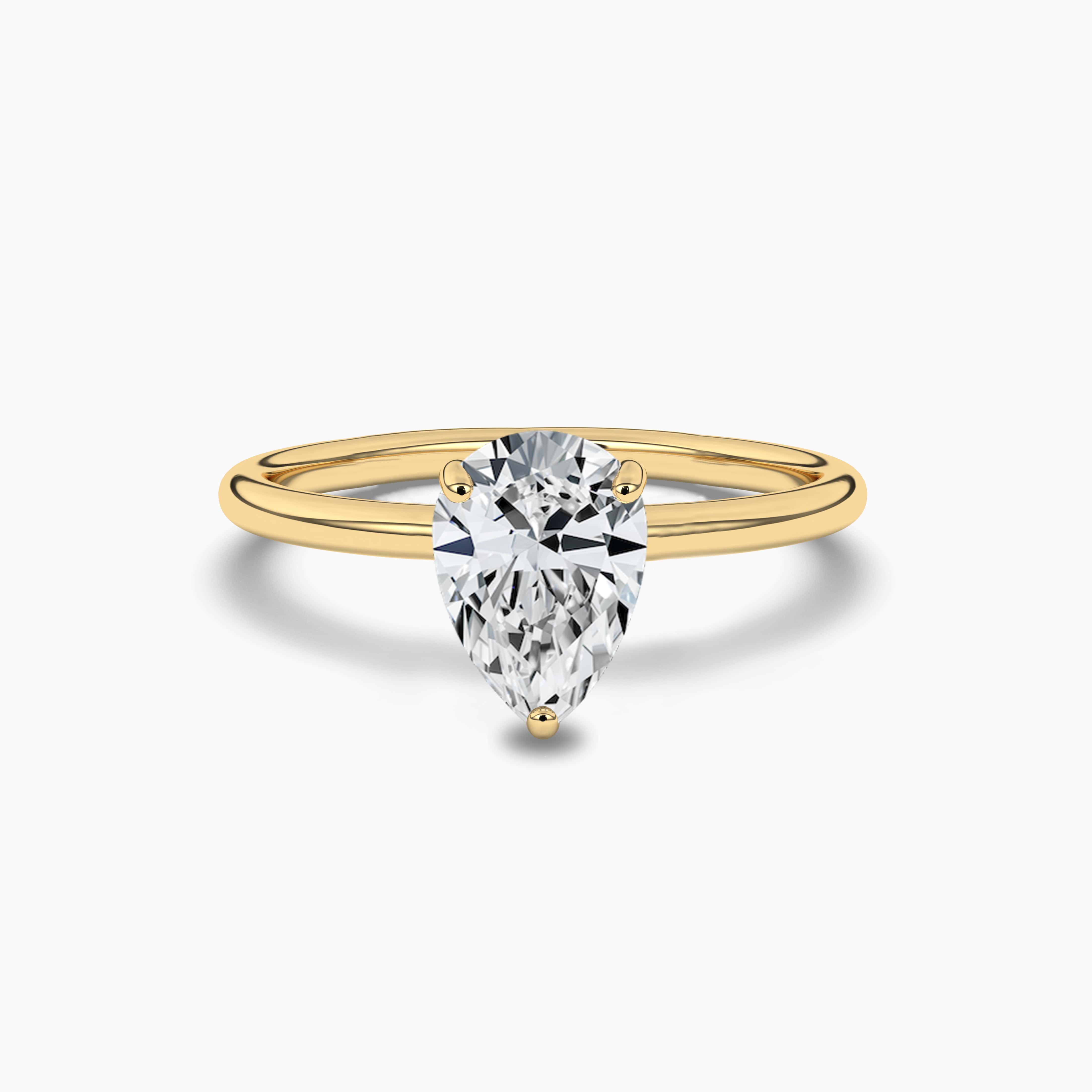 solitaire ring in yellow gold