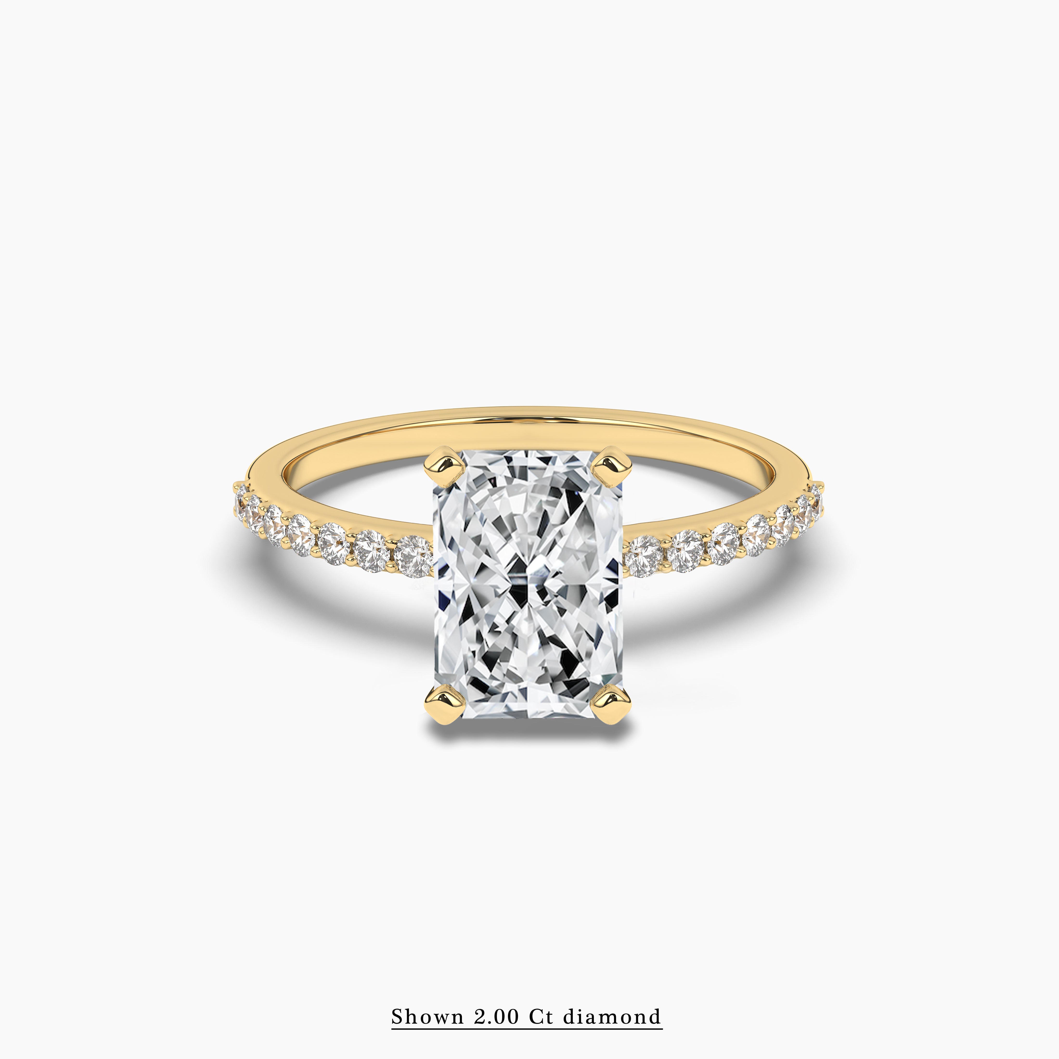Lab Diamond Radiant Cut Engagement Ring