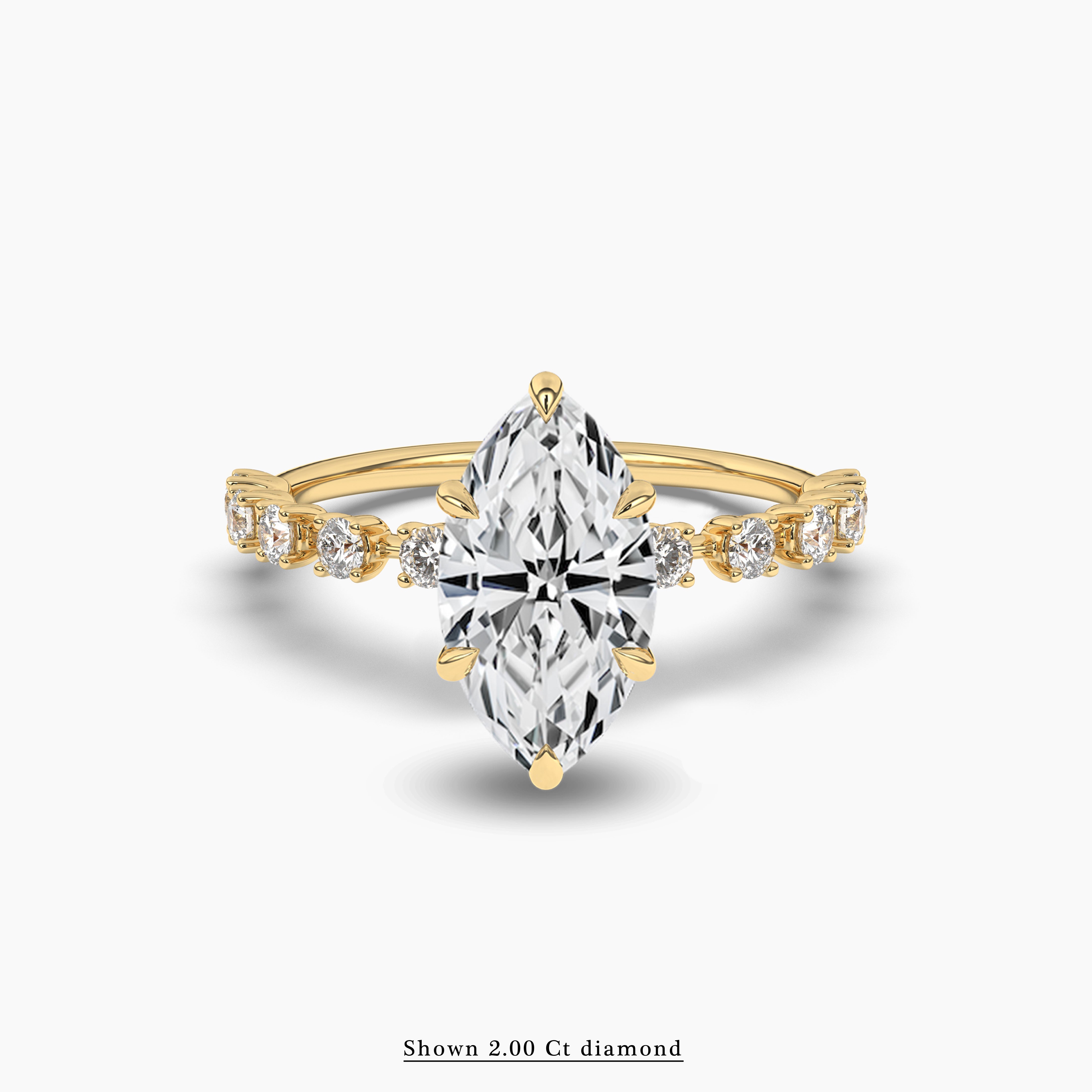 2.00ct marquise diamond ring yellow gold
