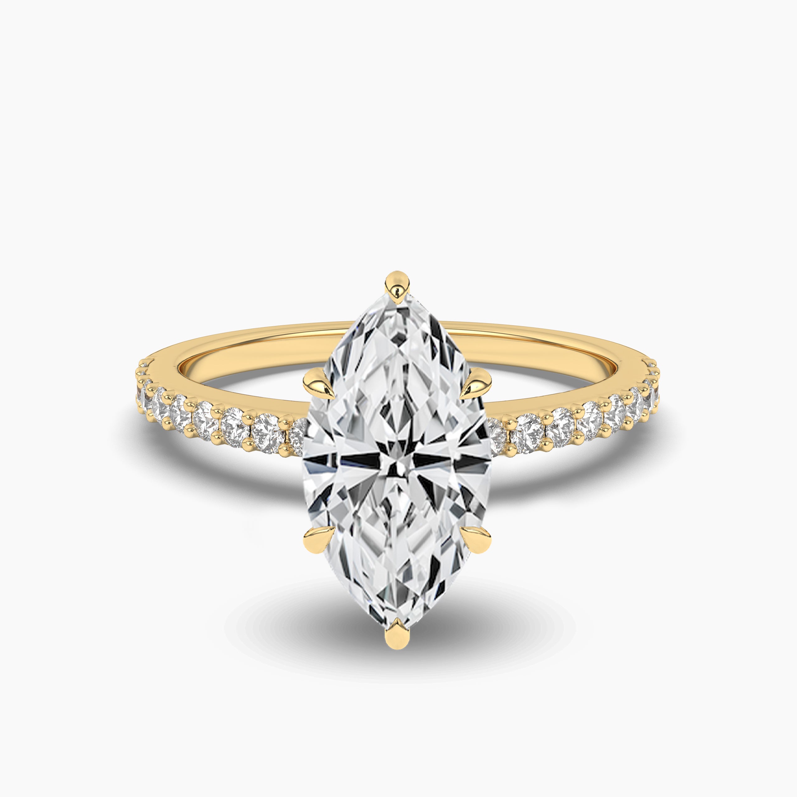 2.00carat marquise engagement ring yellow gold