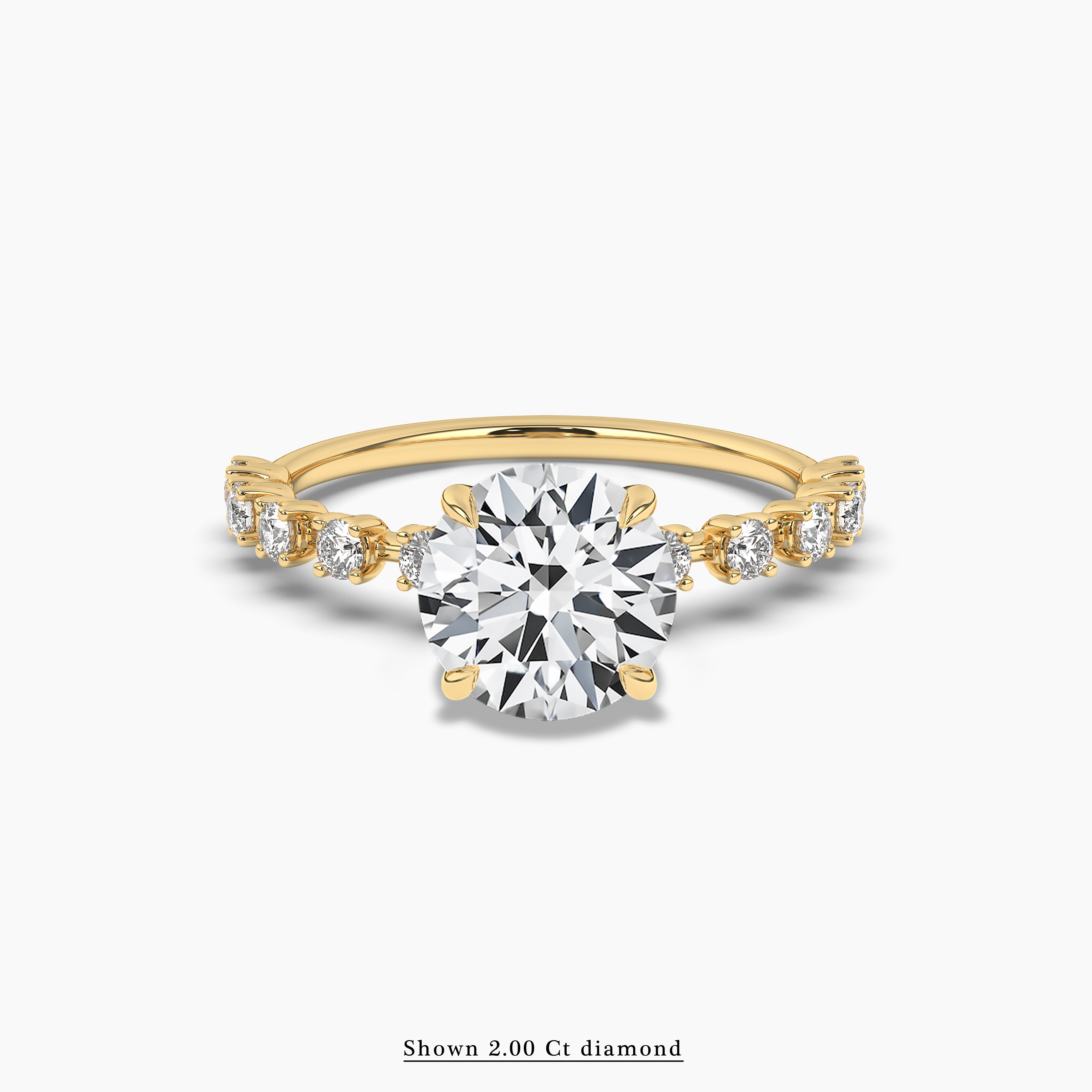 2.00ct diamond side stone engagement rings