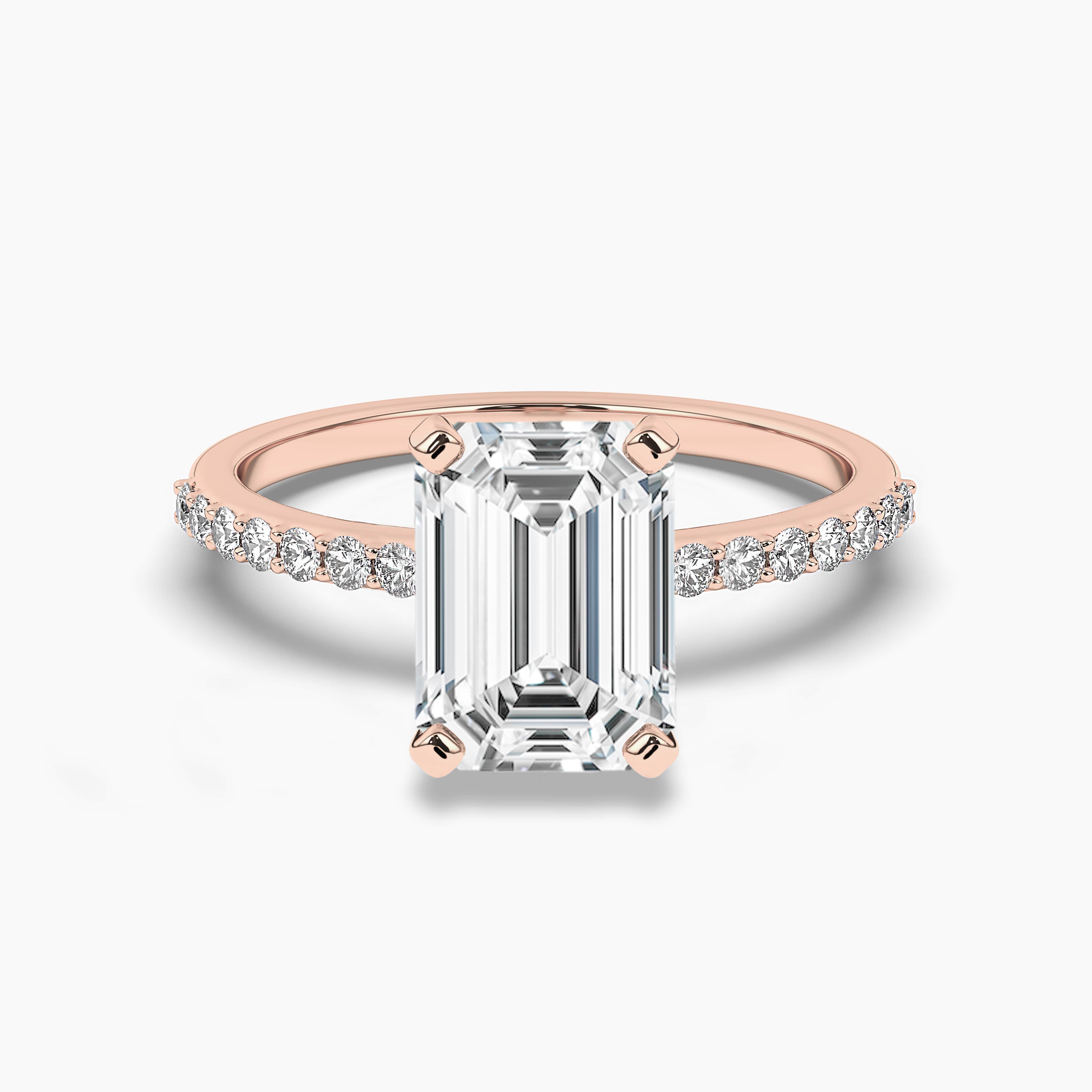 Engagement Ring Emerald Ring For Women Bridal Wedding Ring 