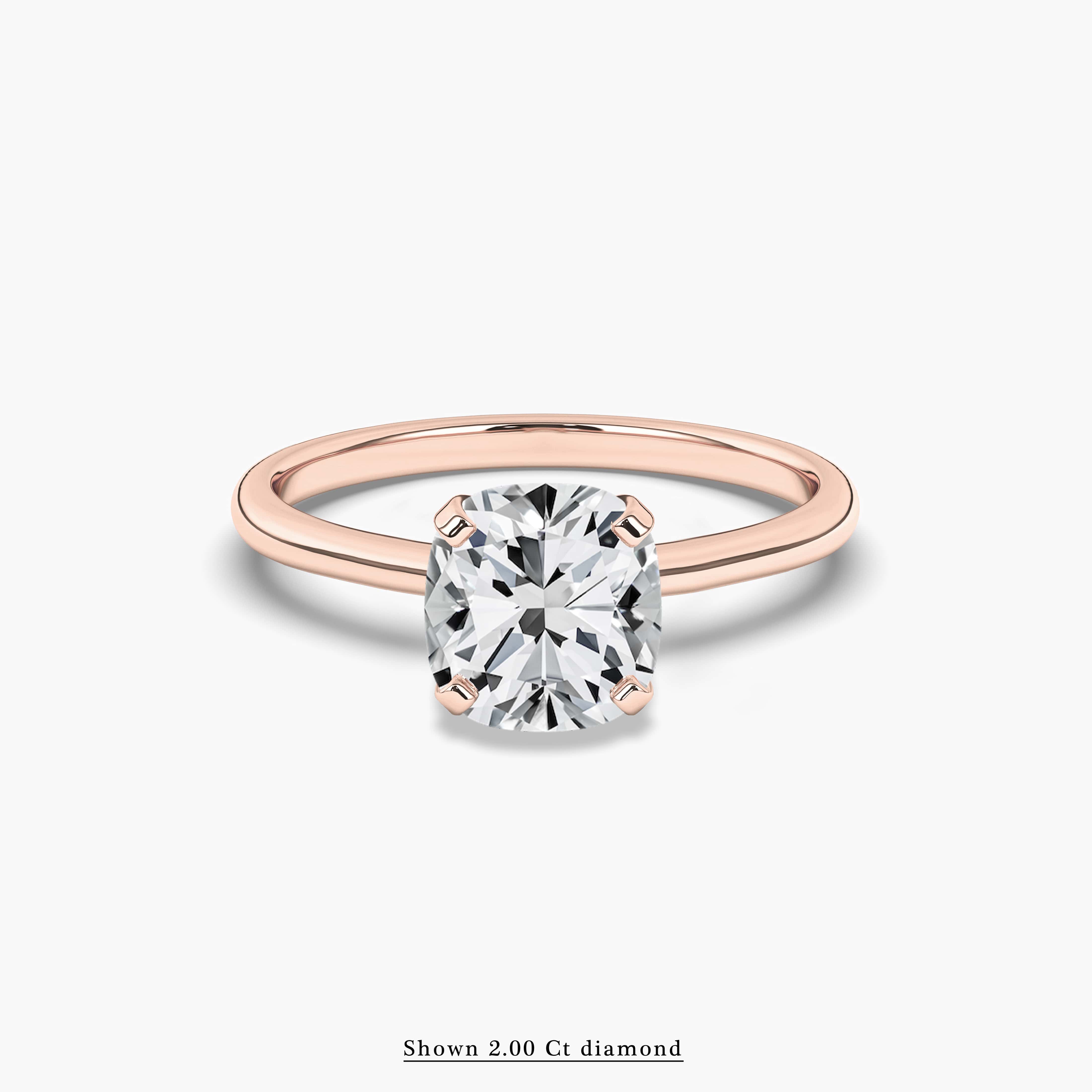 Cushion Cut Solitaire Engagement Ring