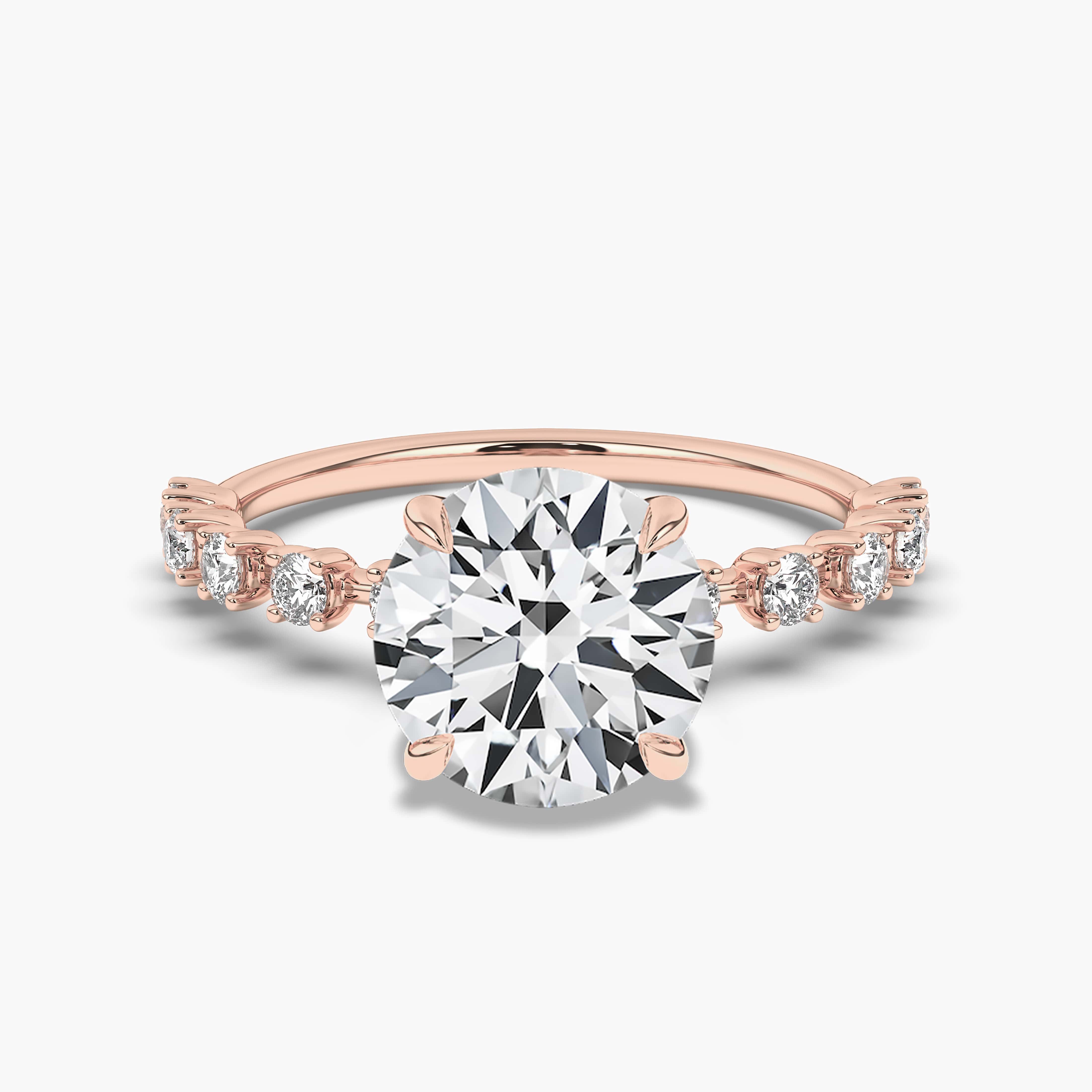 2.00ct engagement ring with side stones