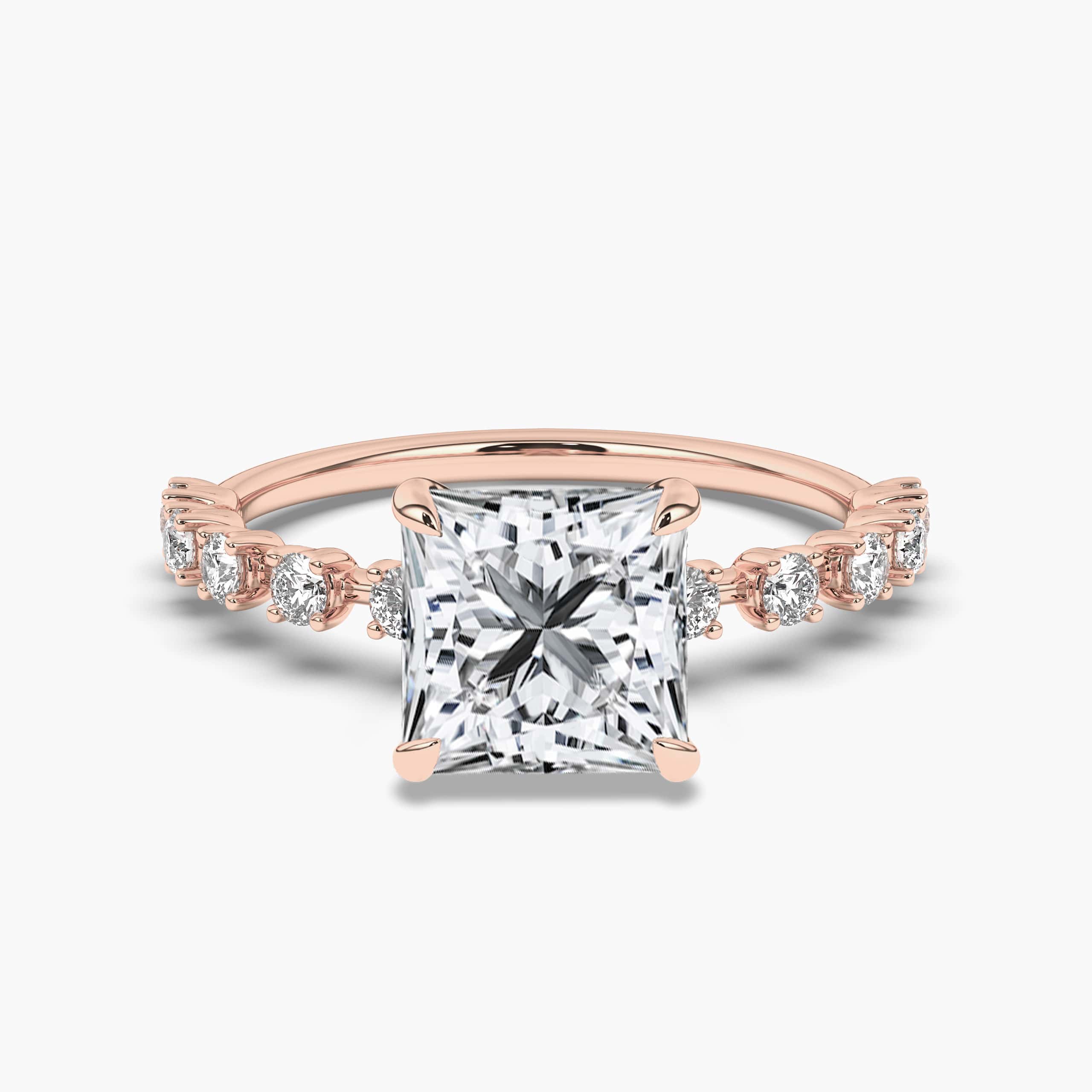 diamond princess cut engagement ring
