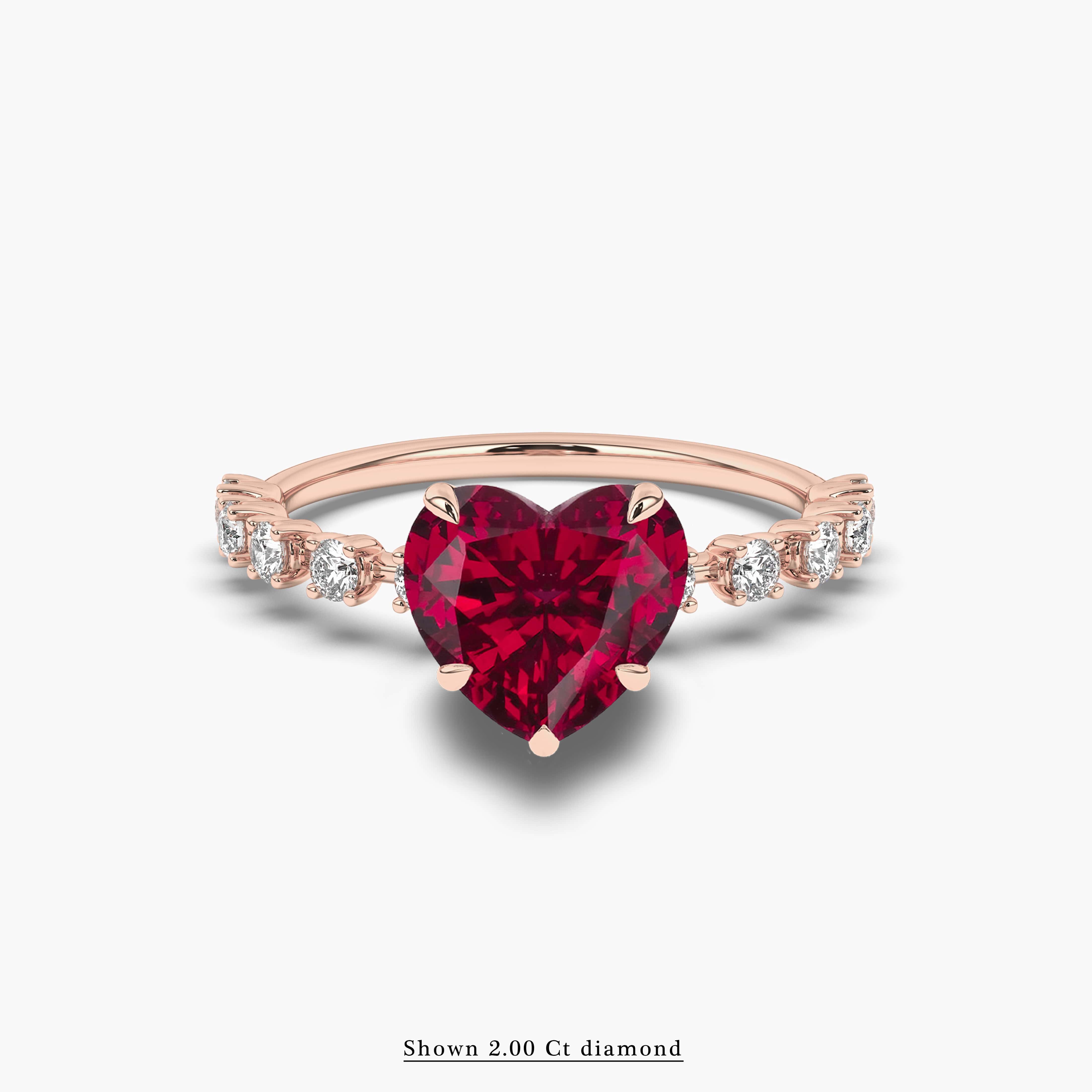 Heart Shaped Solitaire Engagement Ring