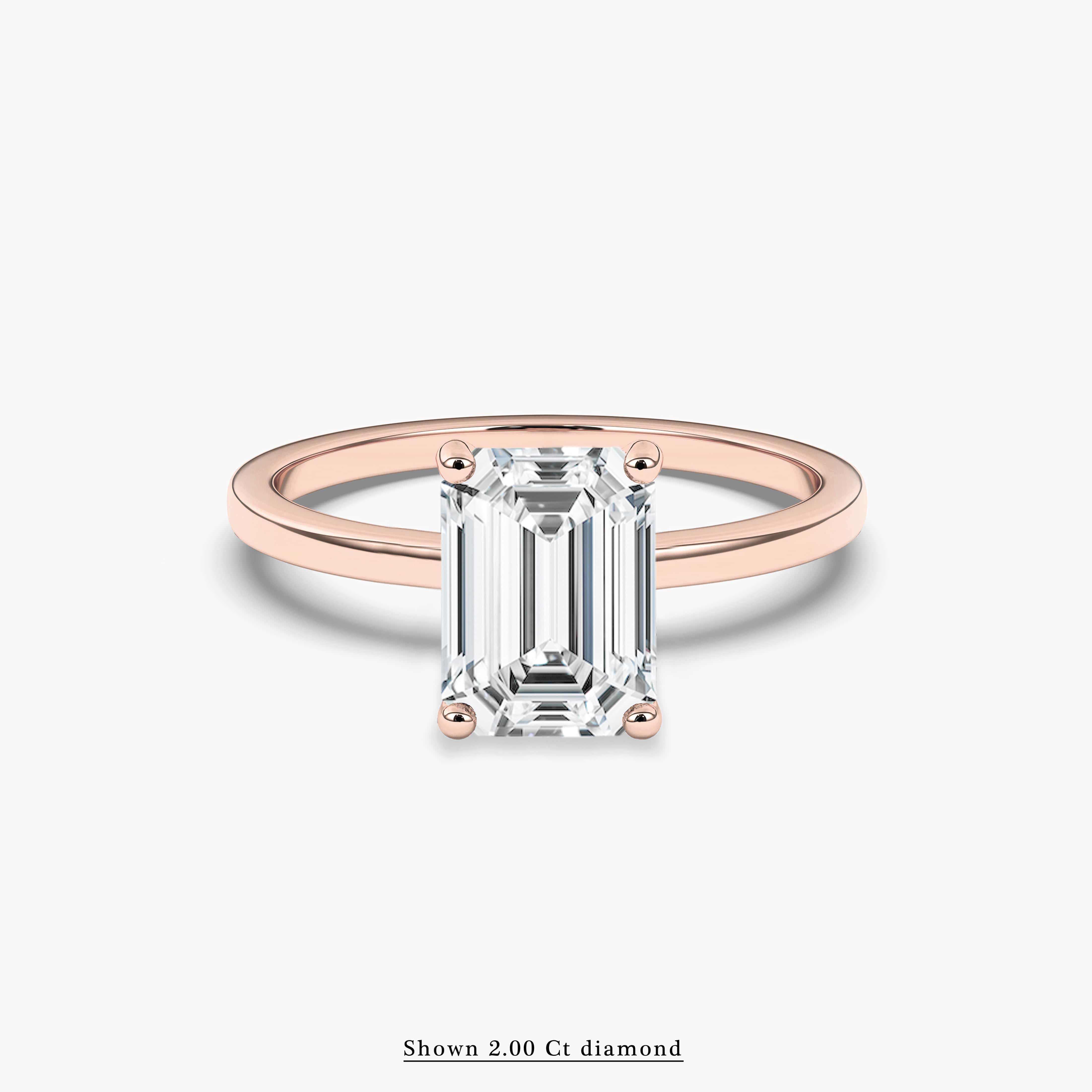 Emerald Cut Solitaire Engagement Ring