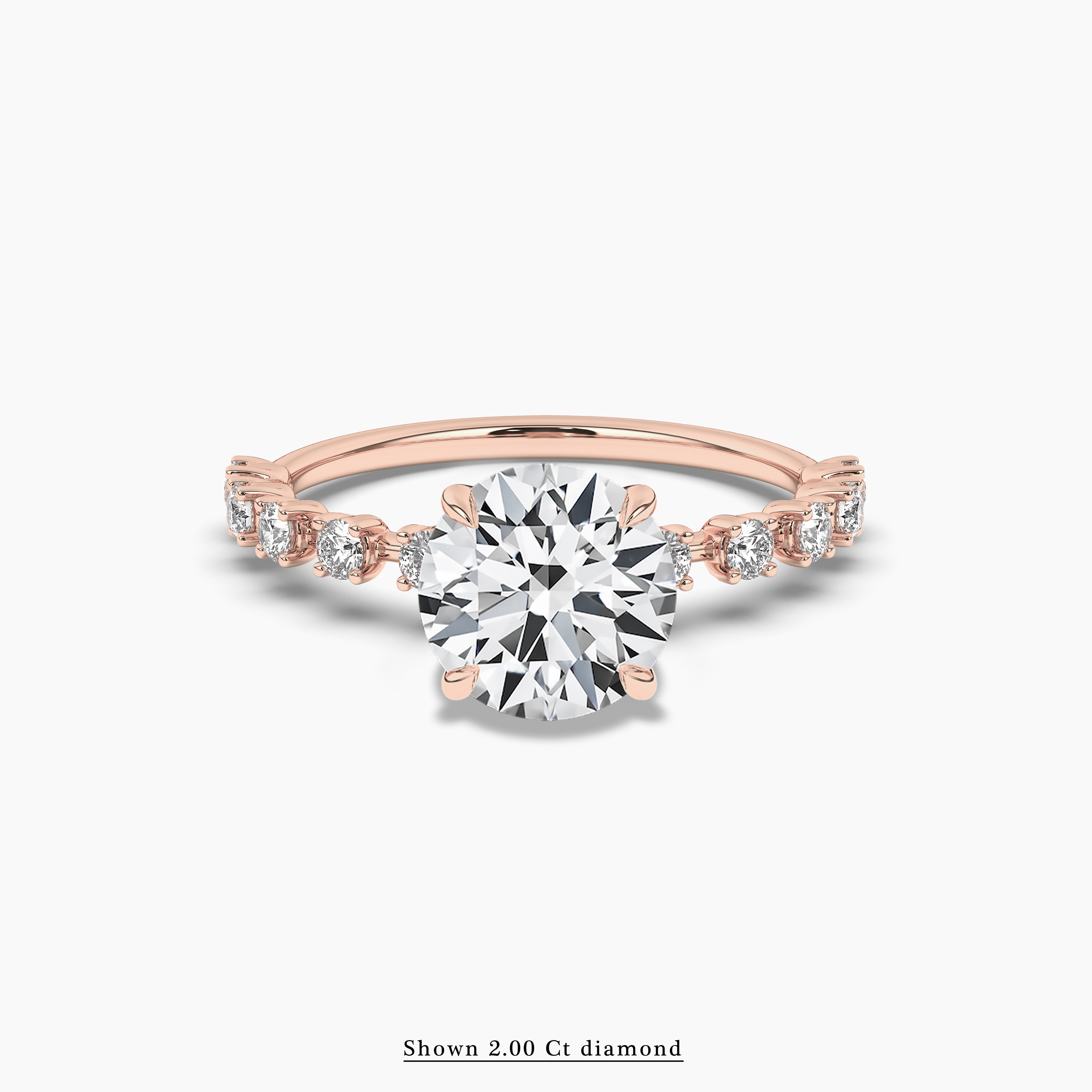 2.00ct engagement ring with side stones