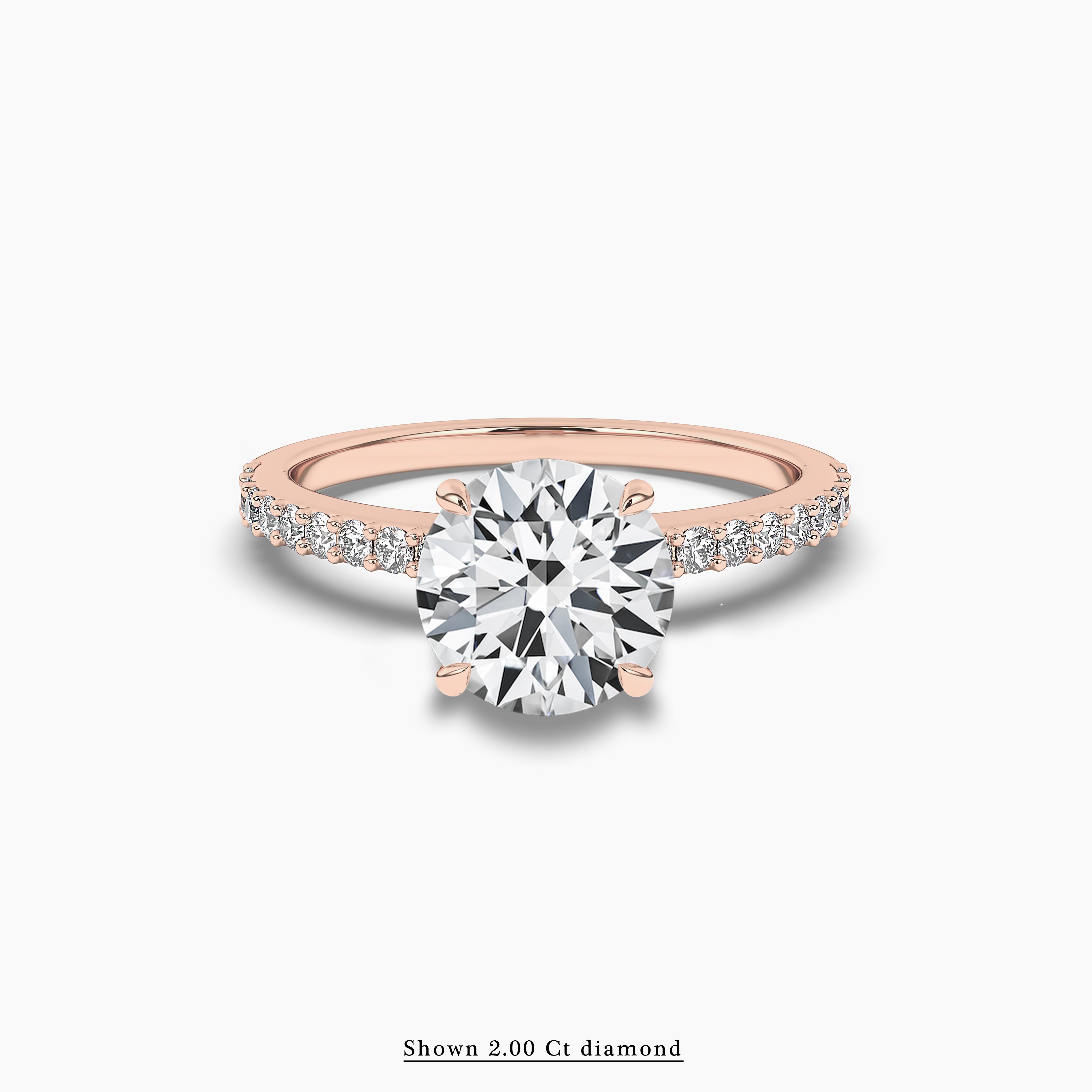 rose gold diamond engagement ring for woman