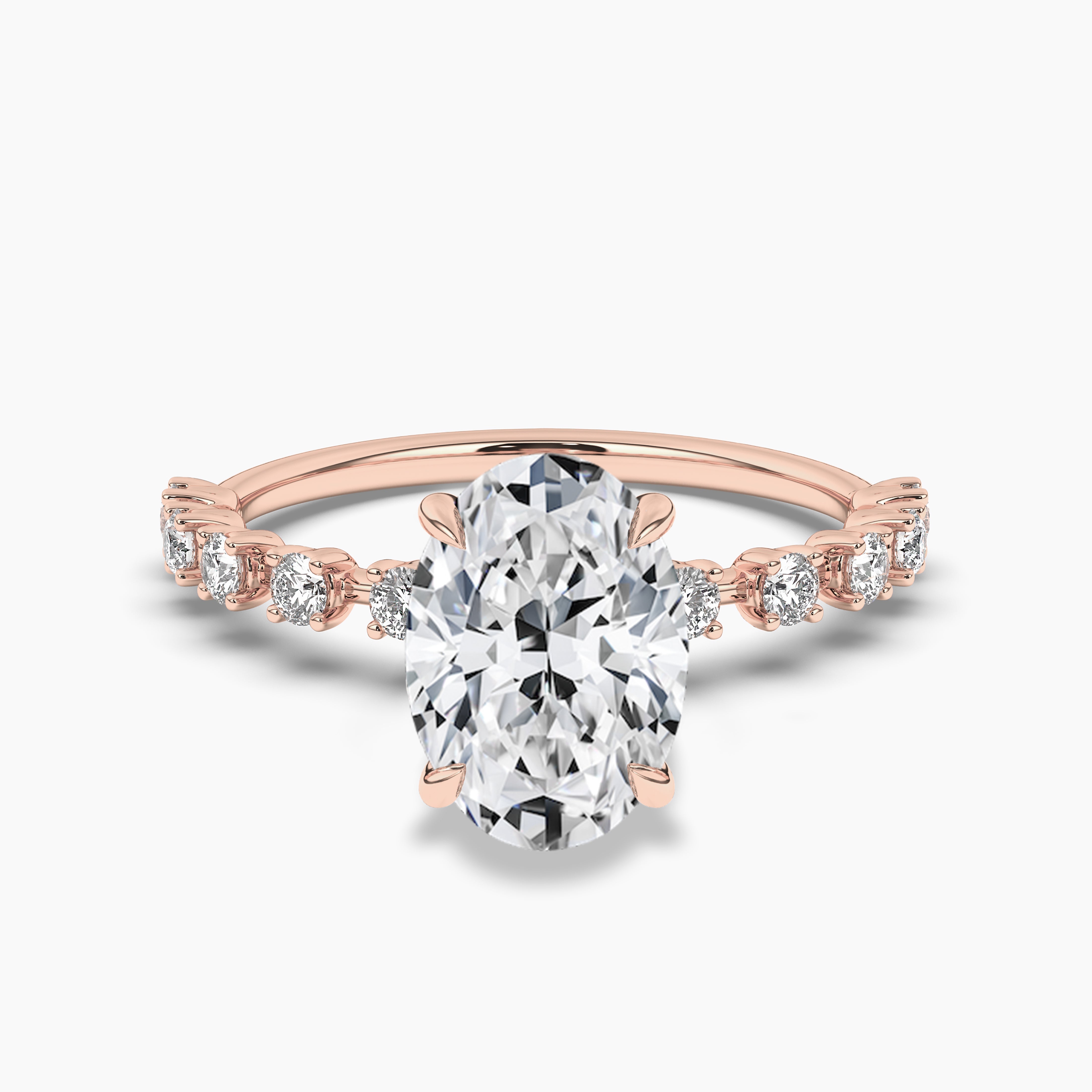 oval gold diamond engagement ring