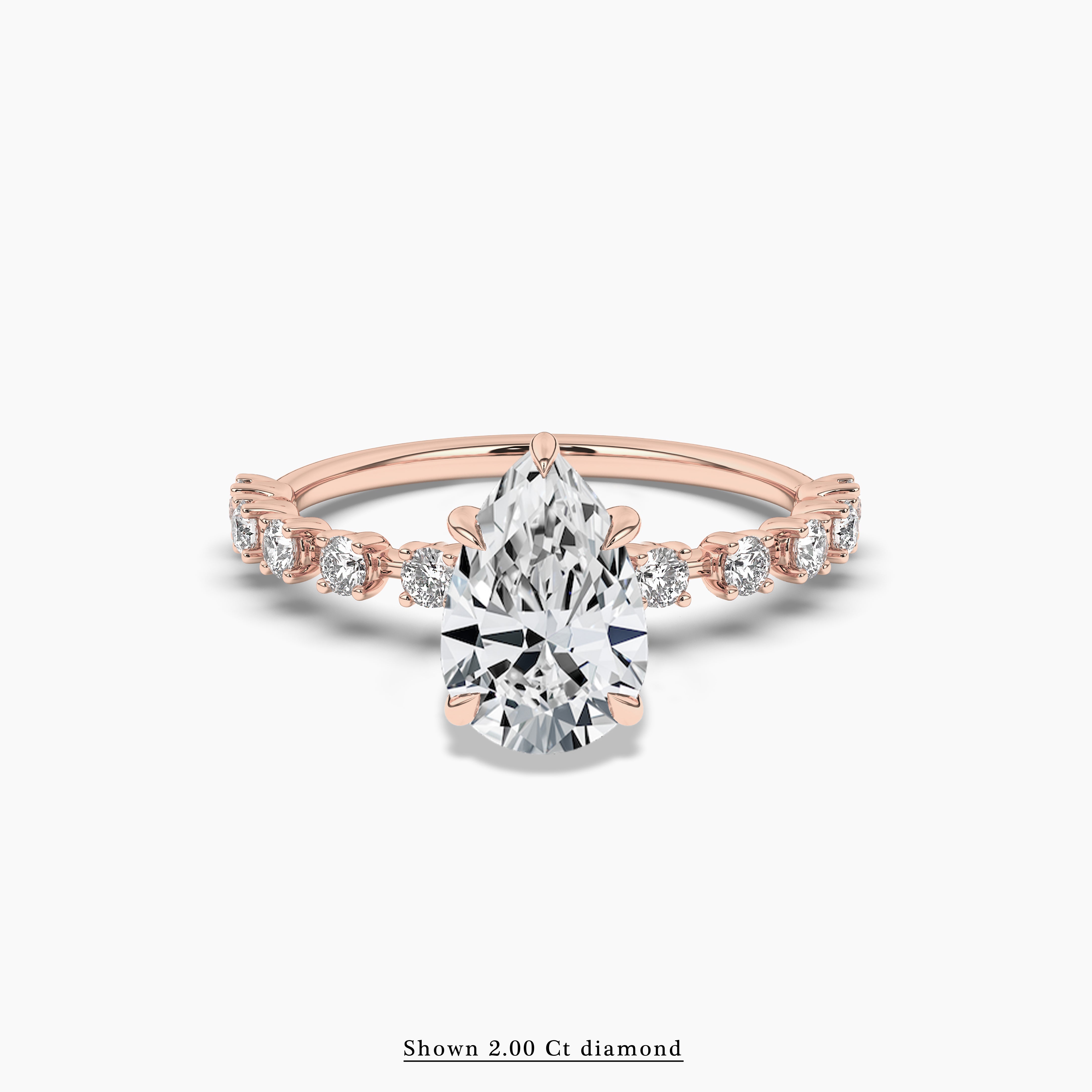 2.00 CT ROSE GOLD DIAMOND ENGAGEMENT RING