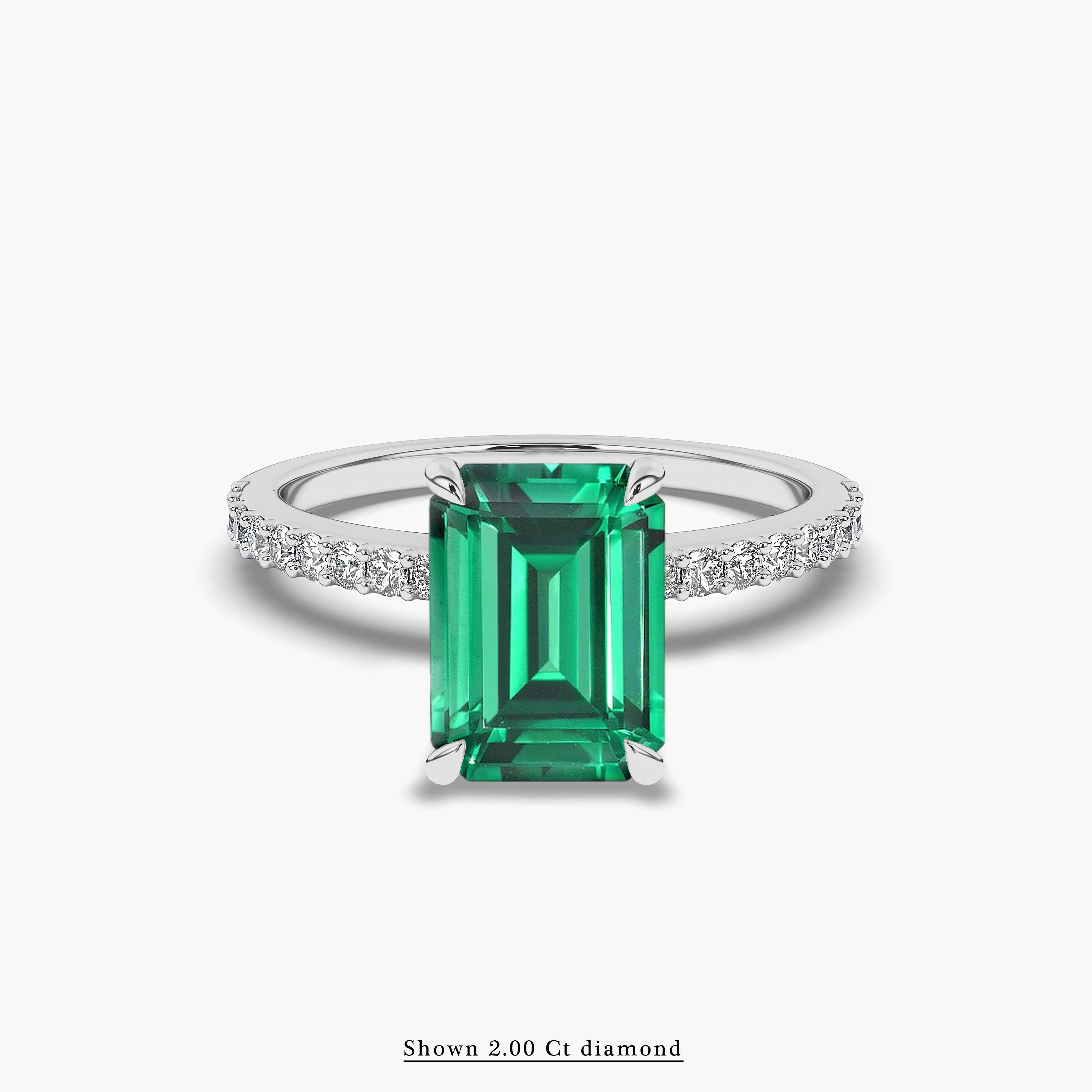 2.00 ct Emerald Engagement Ring