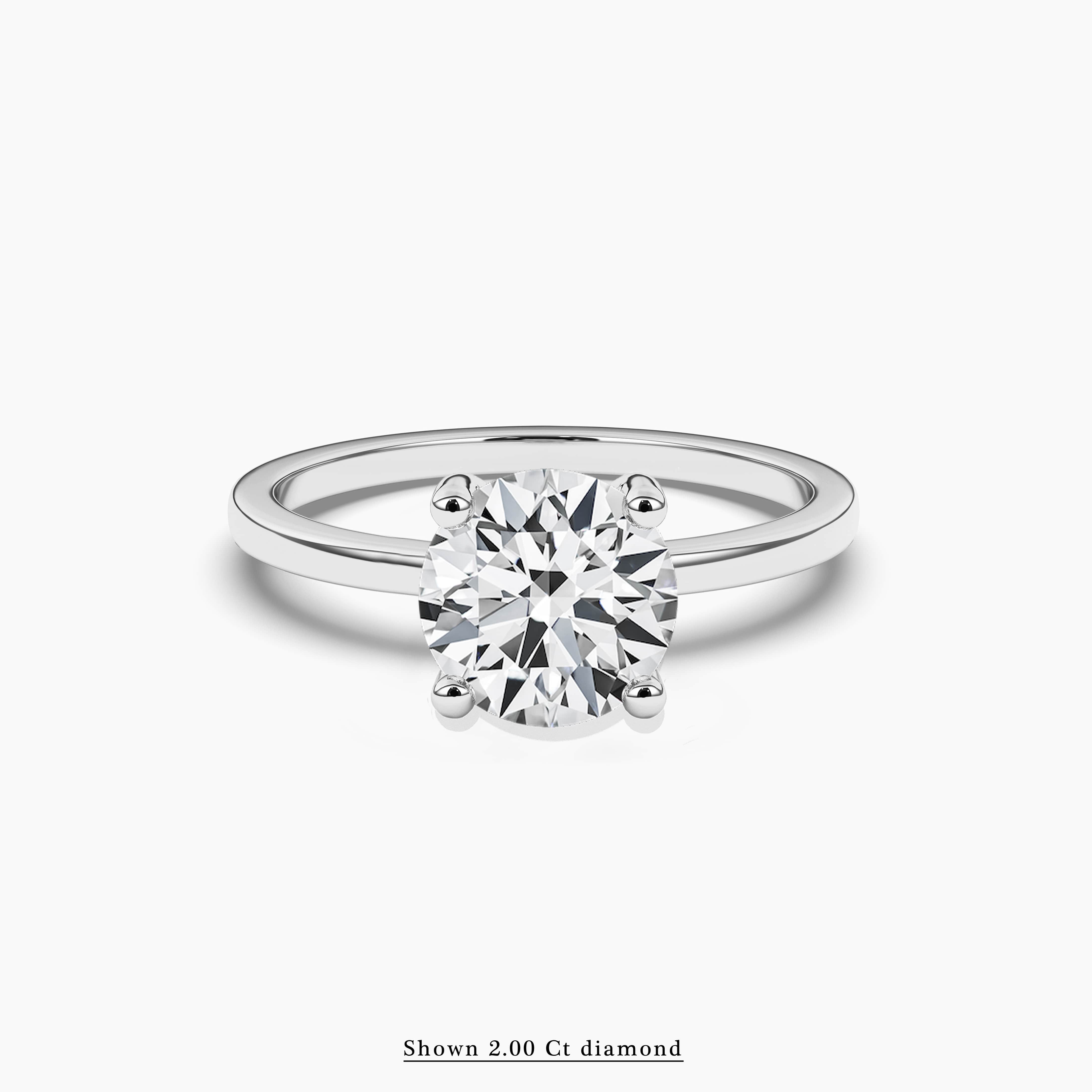 2.00 carat round halo engagement rings