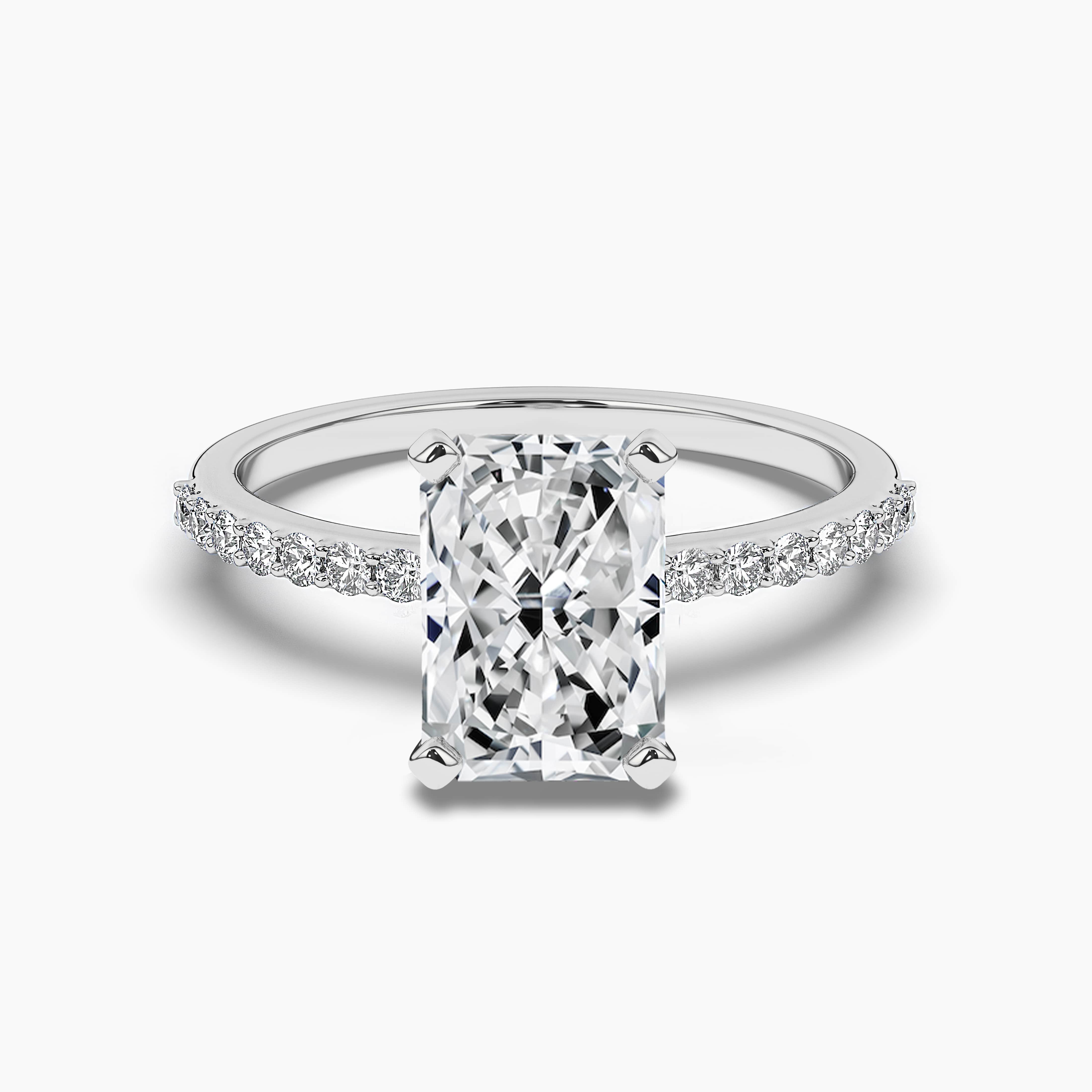 Engagement Ring with a Radiant Diamond