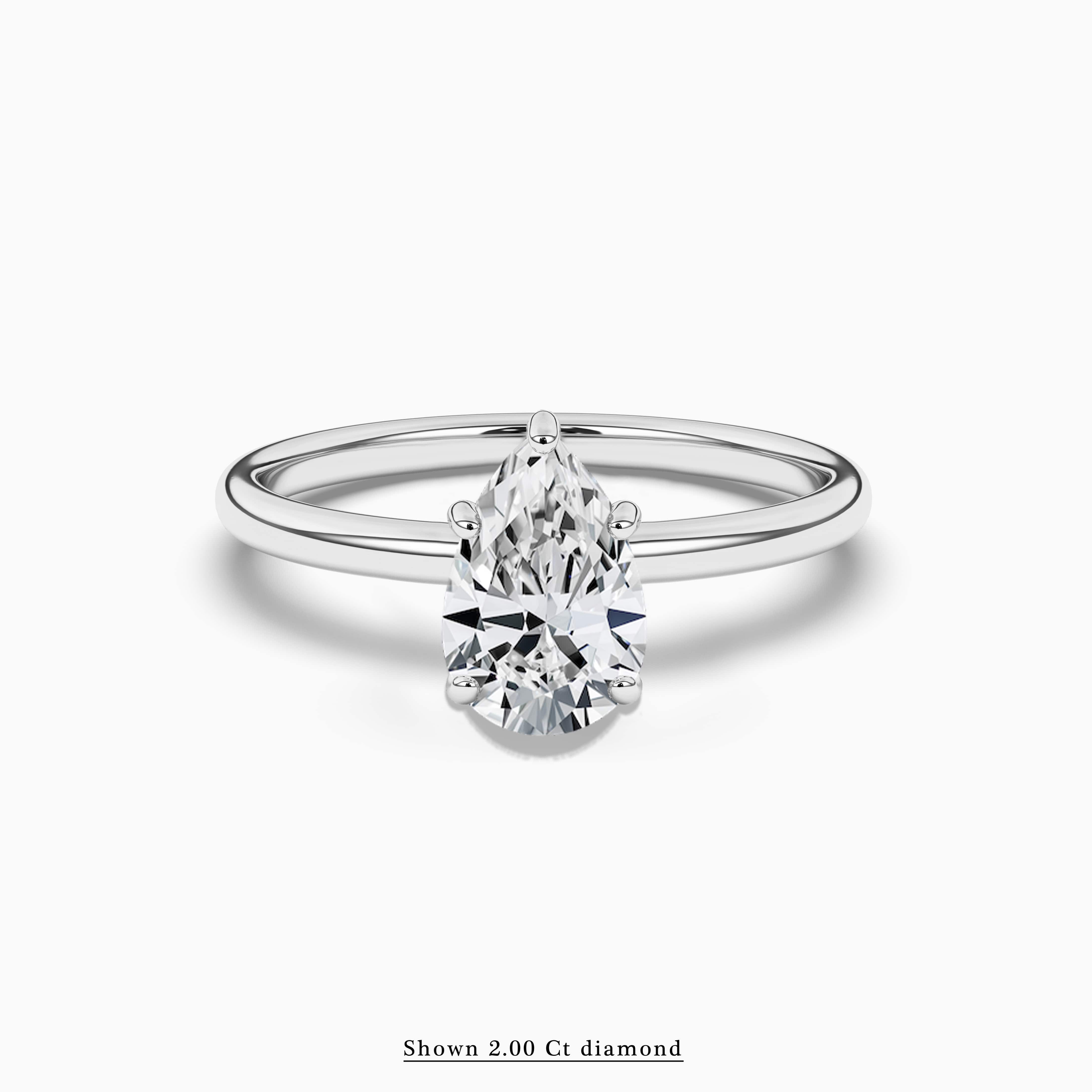 2.00carat engagement ring in white gold