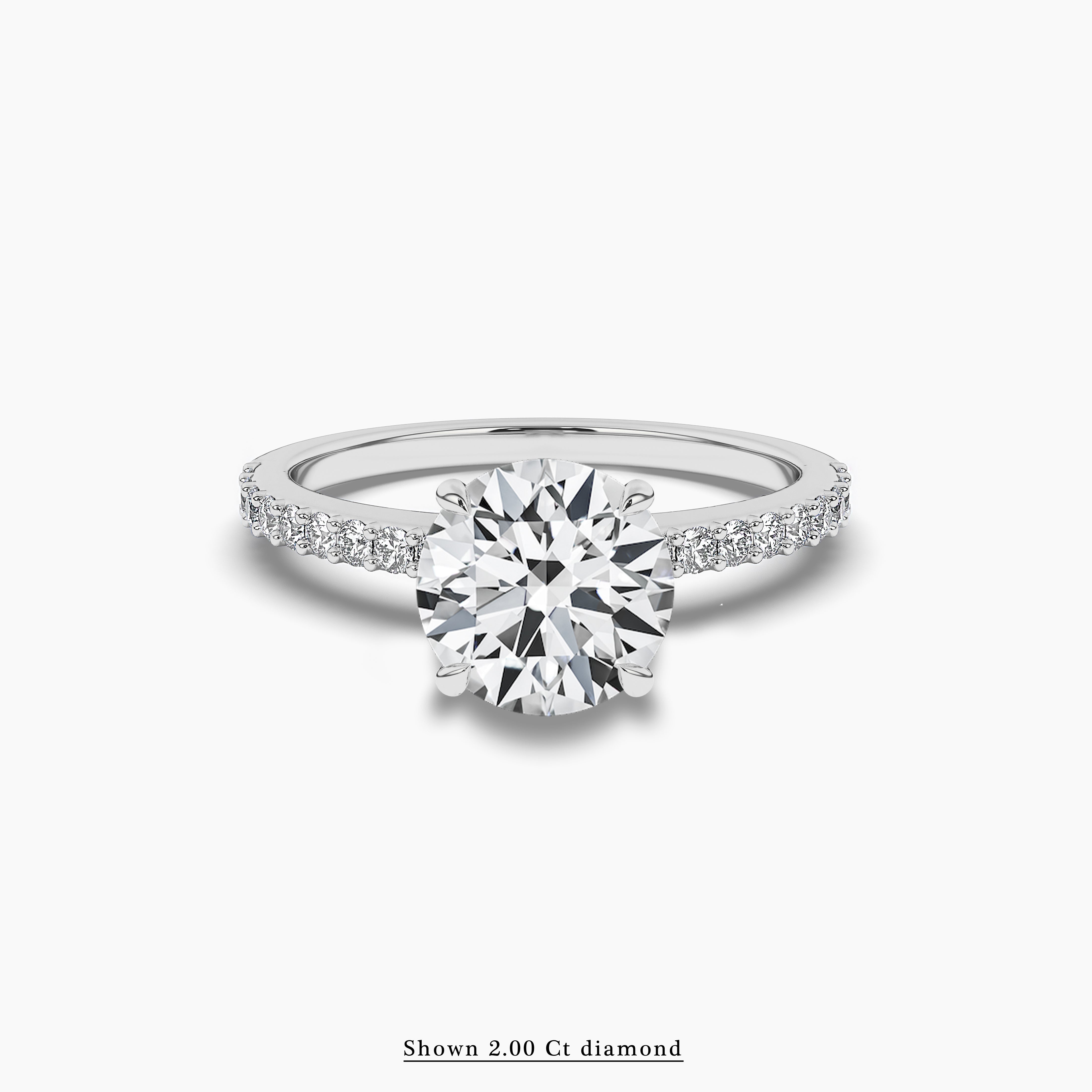 2.00 ct moissanite diamond engagement ring