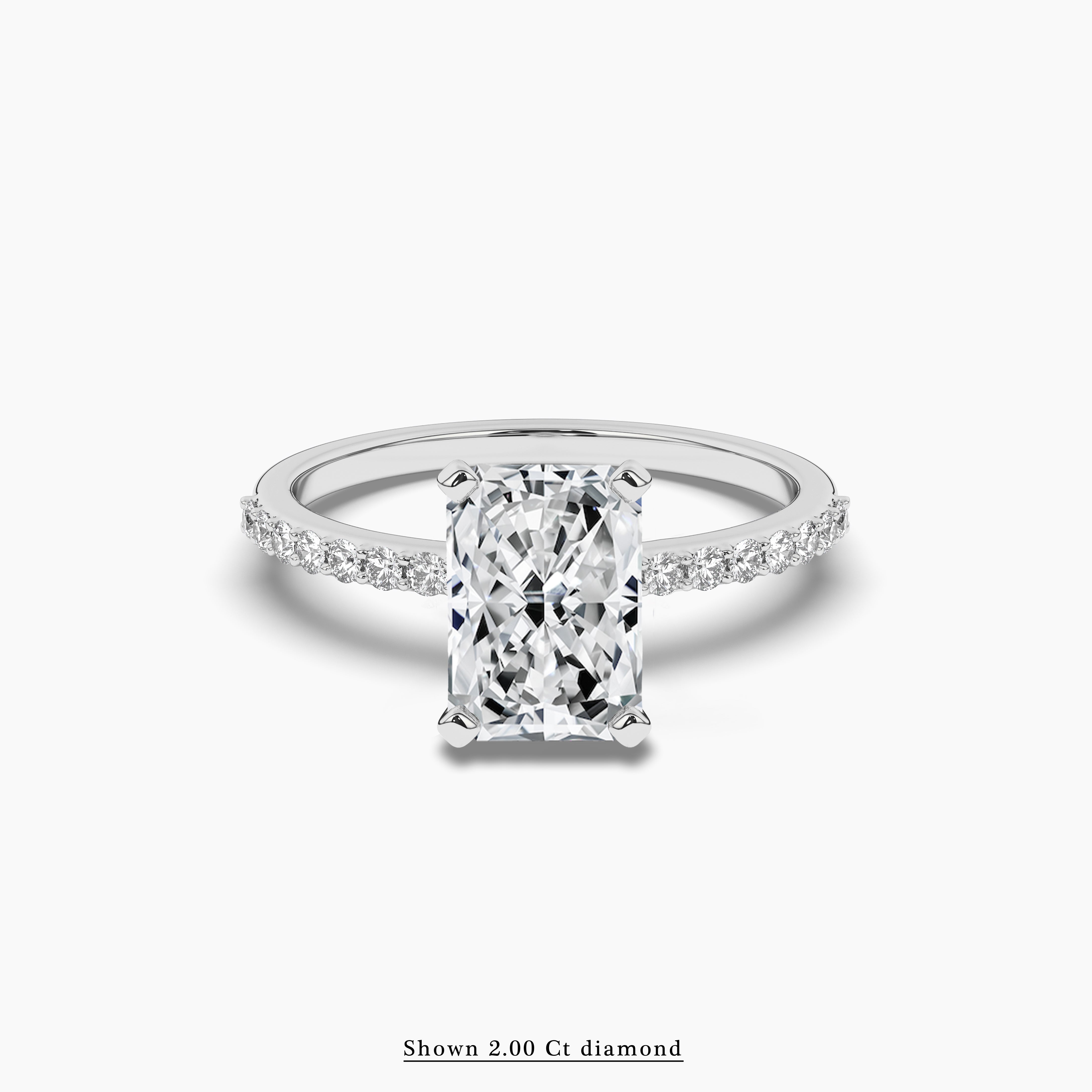 Engagement Ring with a Radiant Diamond