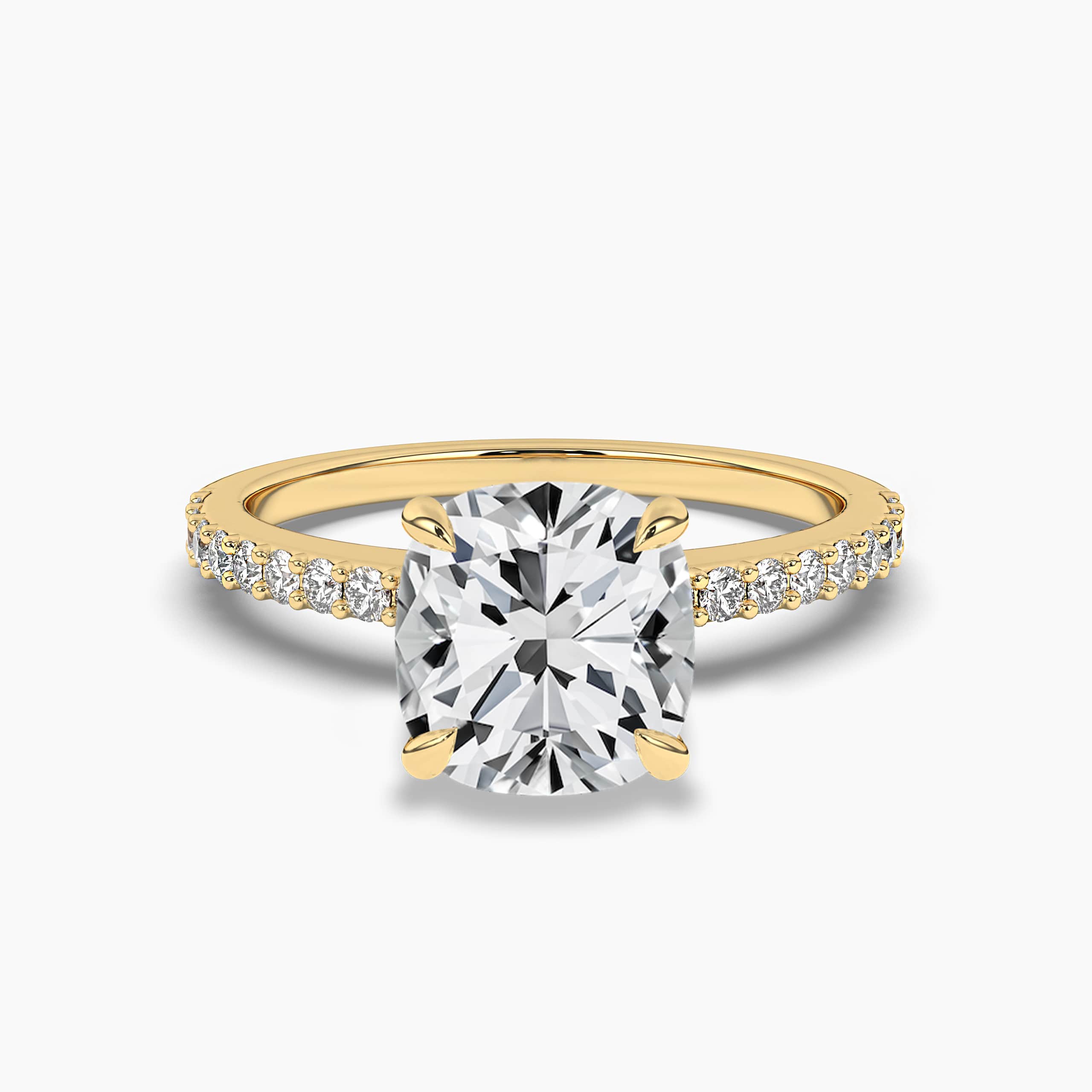 engagement rings with cushion cut diamond