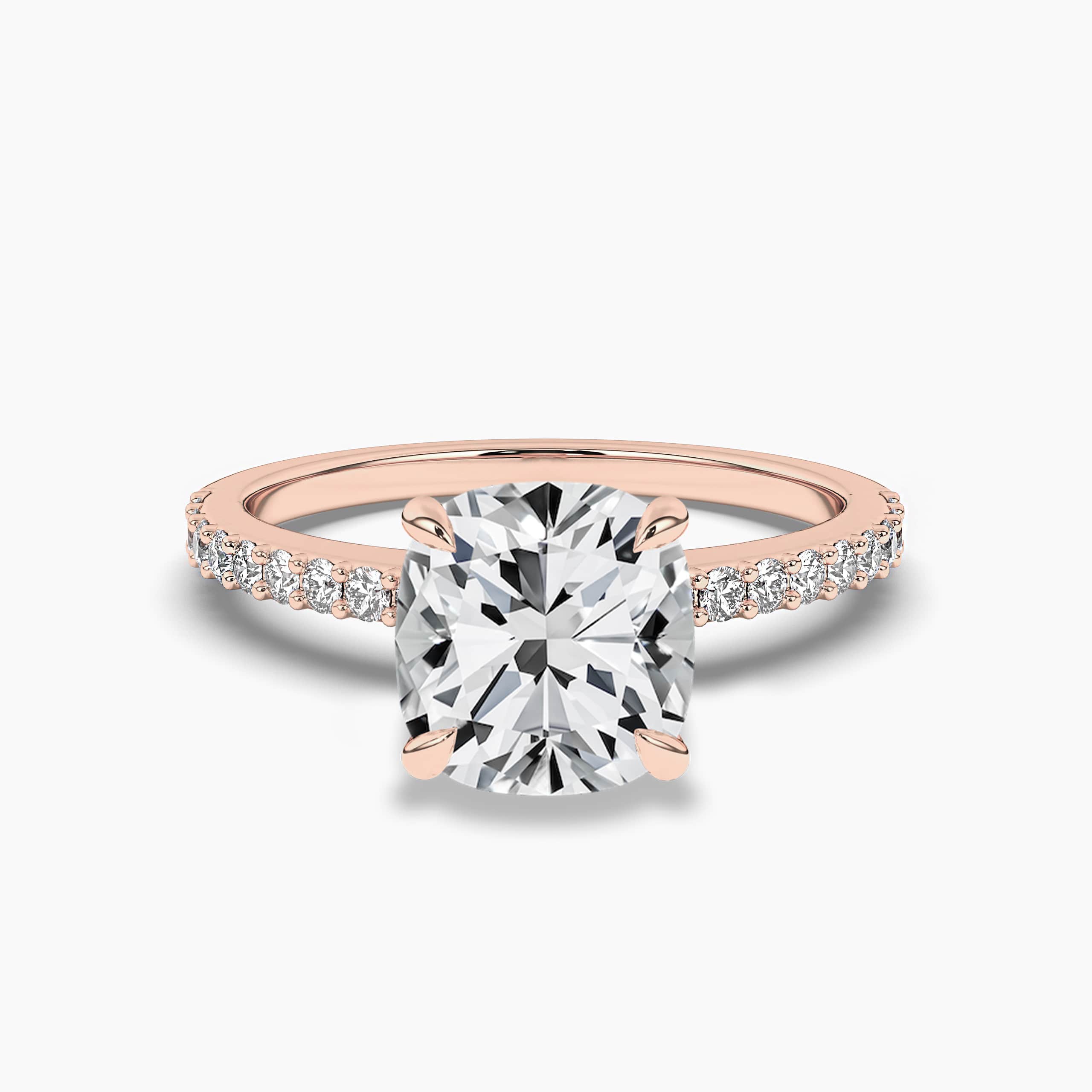 2.5ct cushion cut halo engagement rings 